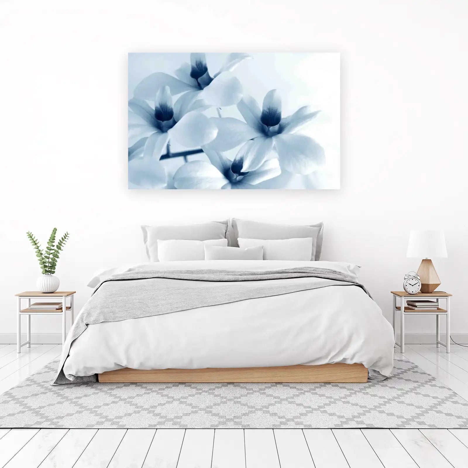 Serene Blue Orchid Close-Up Wall Art