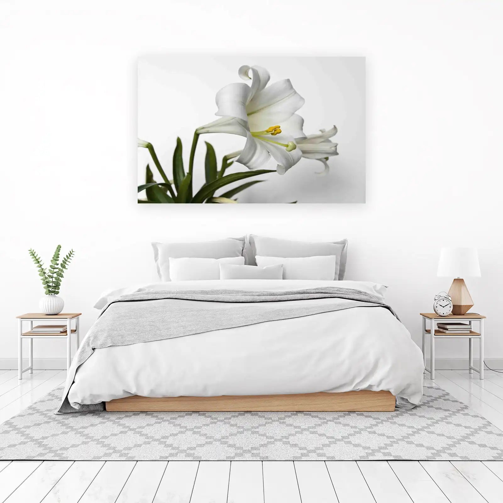Elegant White Lily Close-Up Wall Art