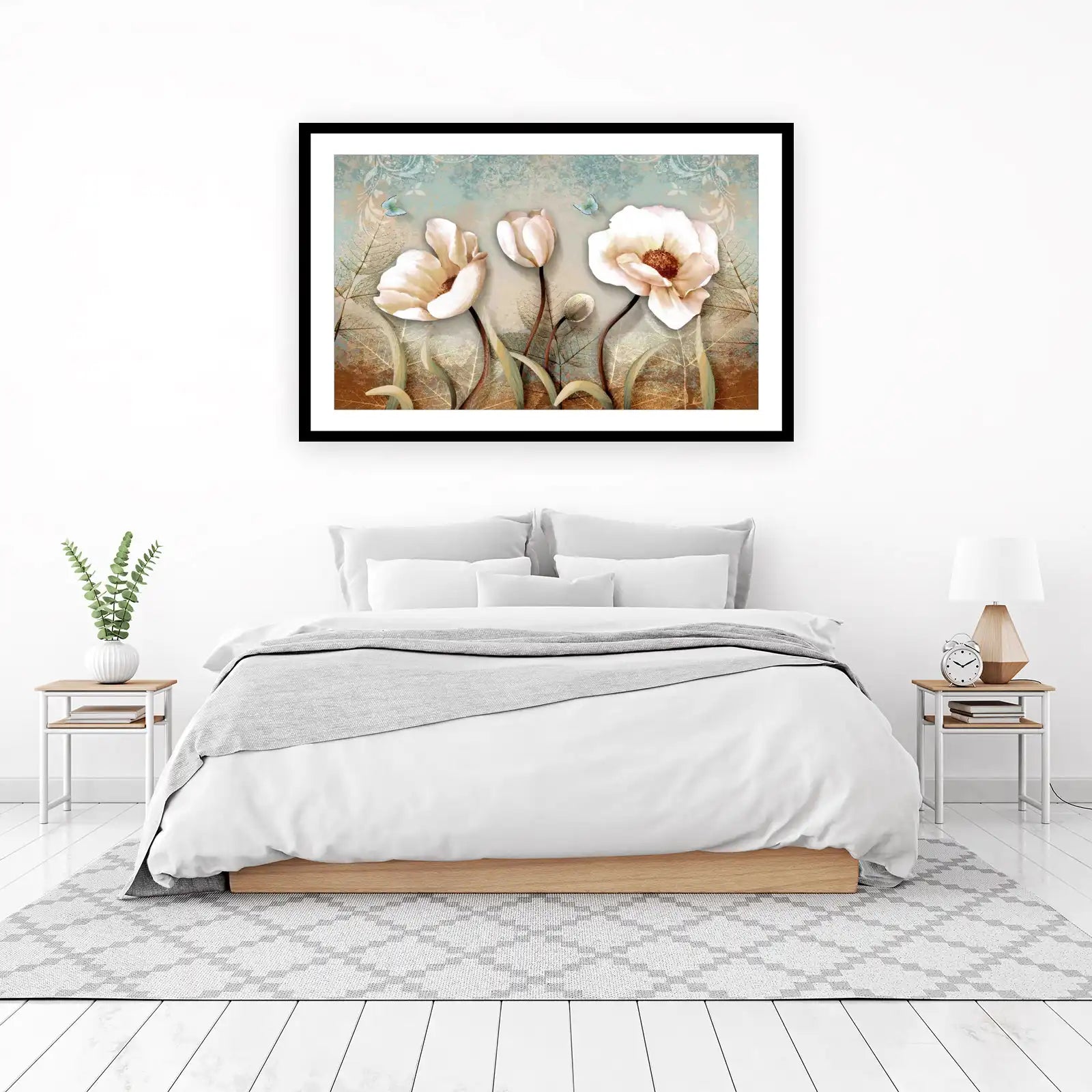 Elegant Floral & Butterfly Wall Art