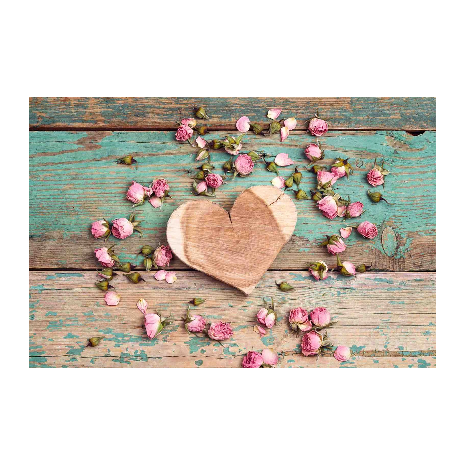 Rustic Heart & Roses Wooden Wall Art Wall Art