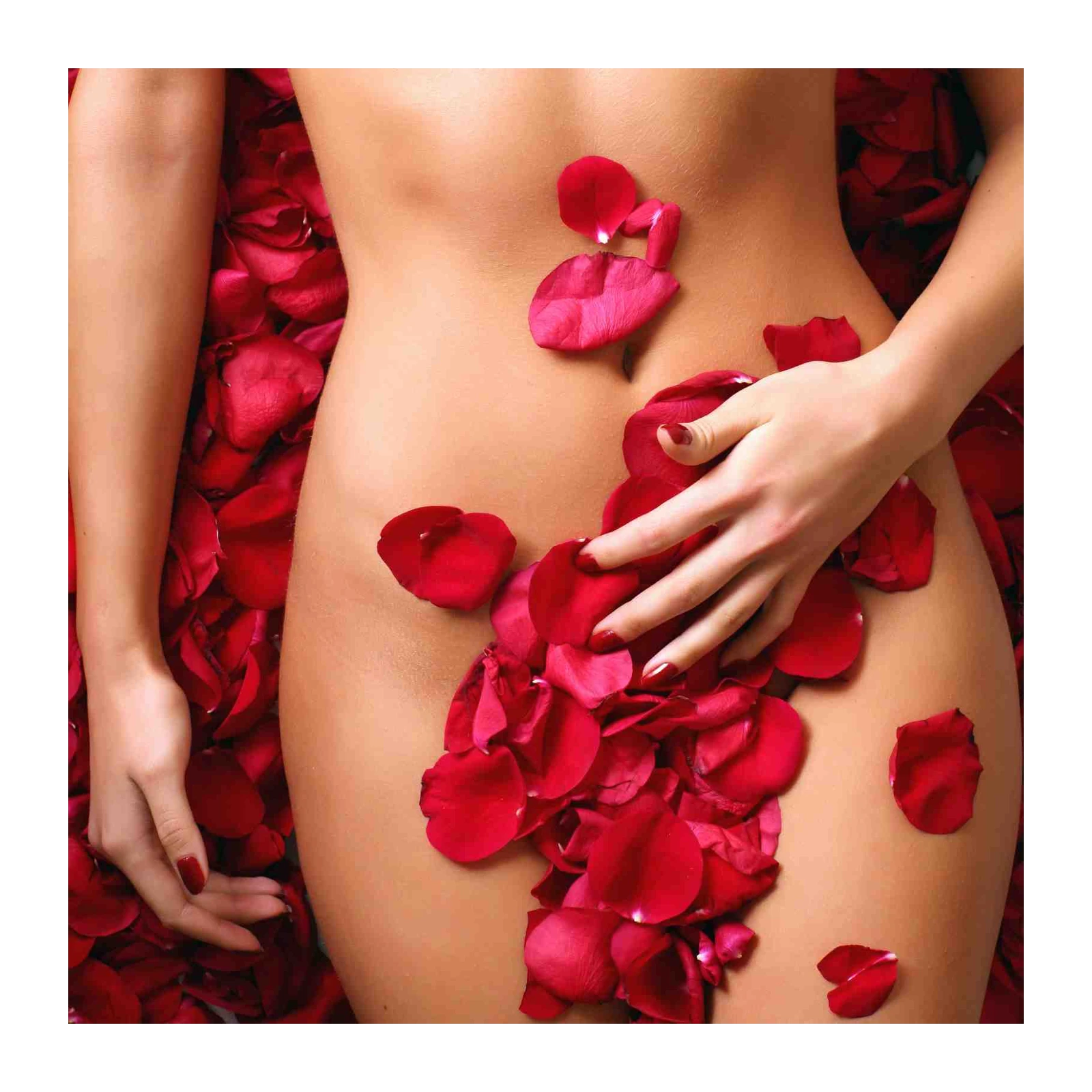 Sensual Rose Petals Body Art Wall Art