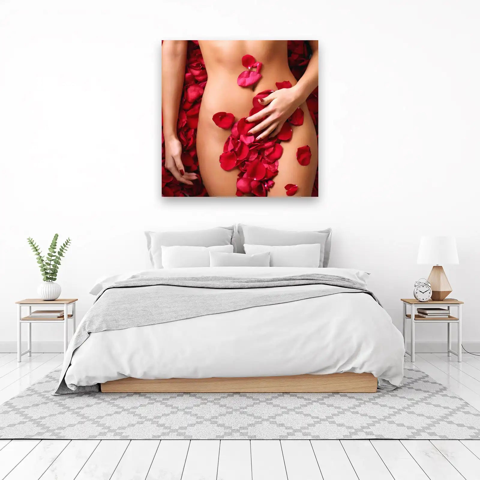 Sensual Rose Petals Body Art Wall Art