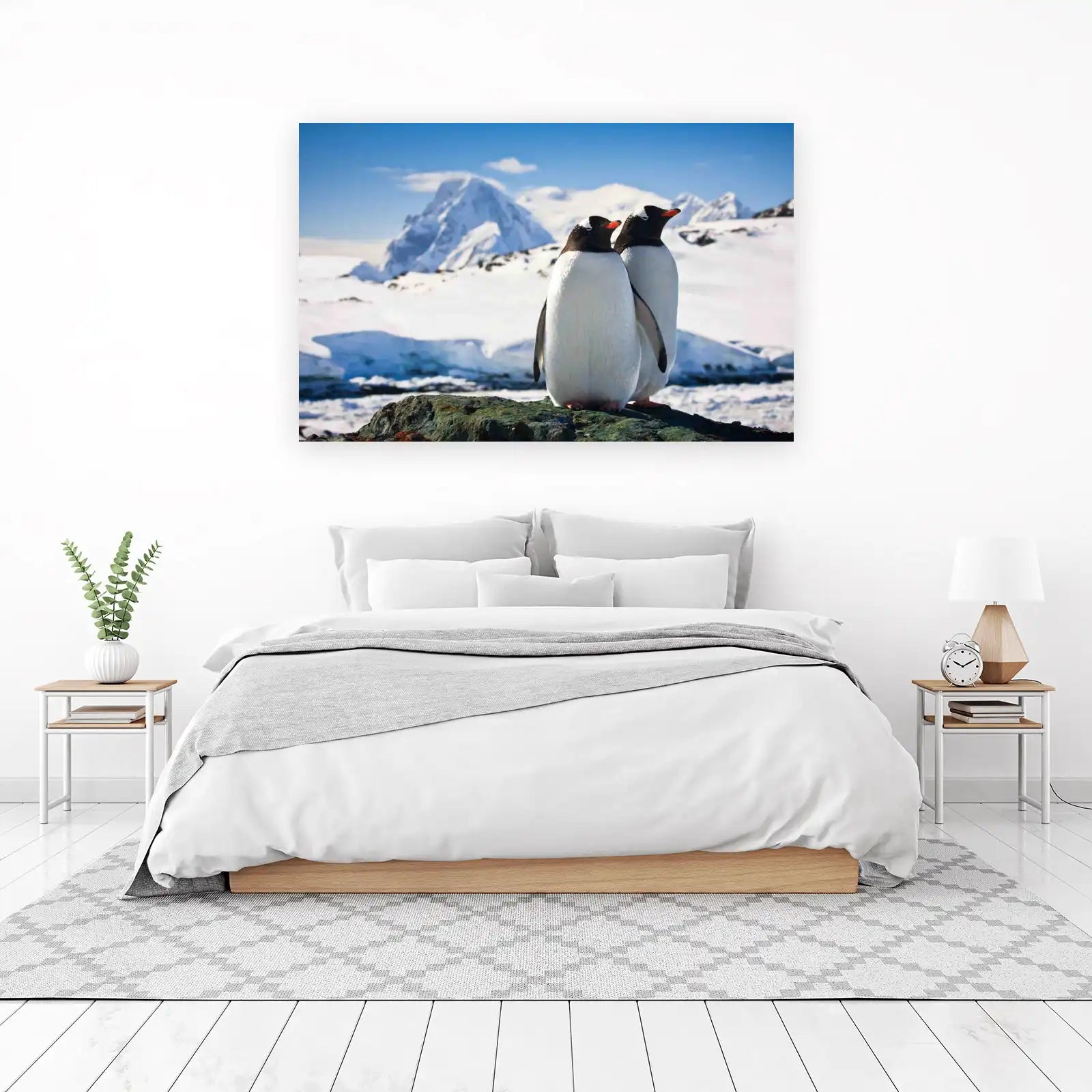 Charming Penguin Duo Antarctica Wall Art