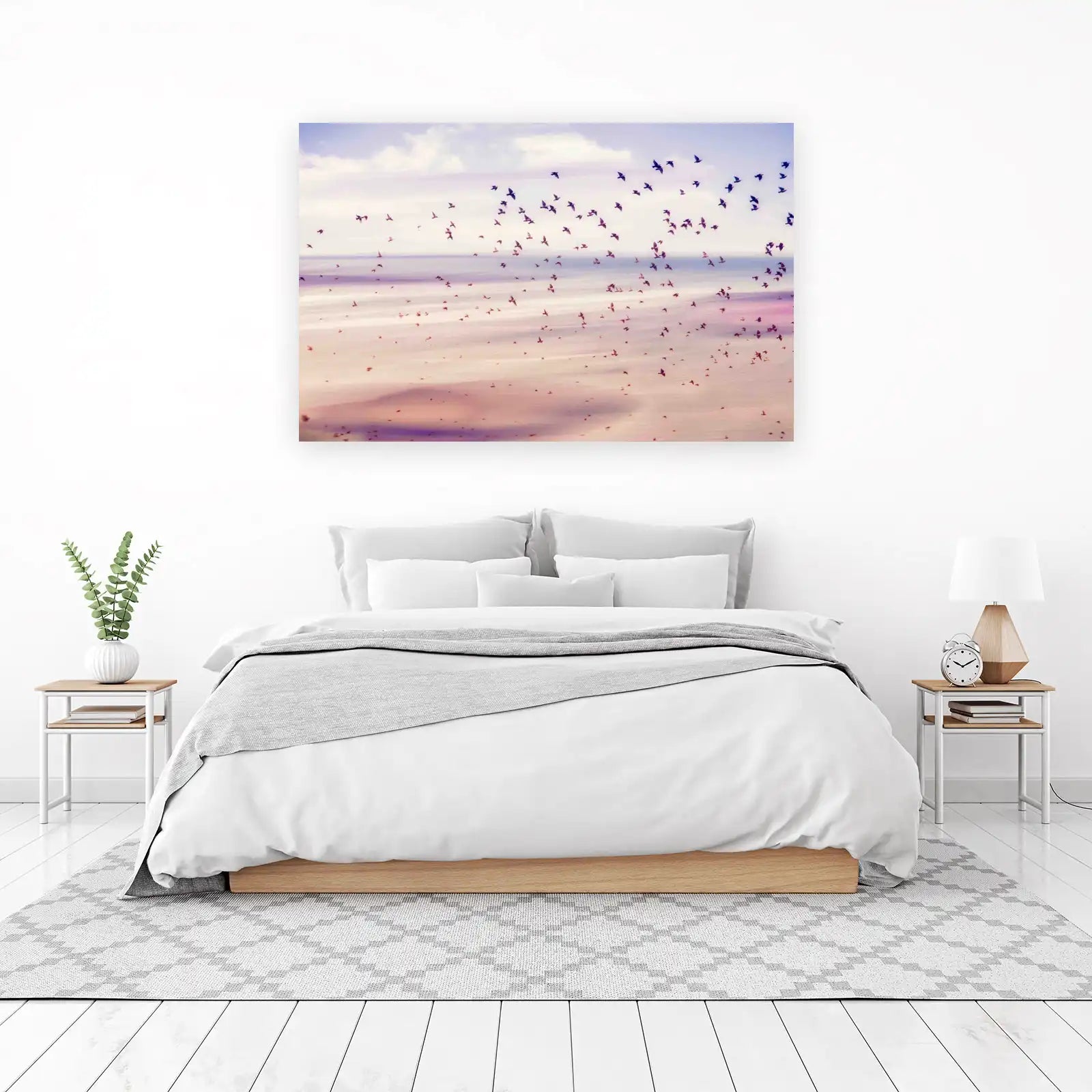 Serene Flock of Birds Wall Art Wall Art