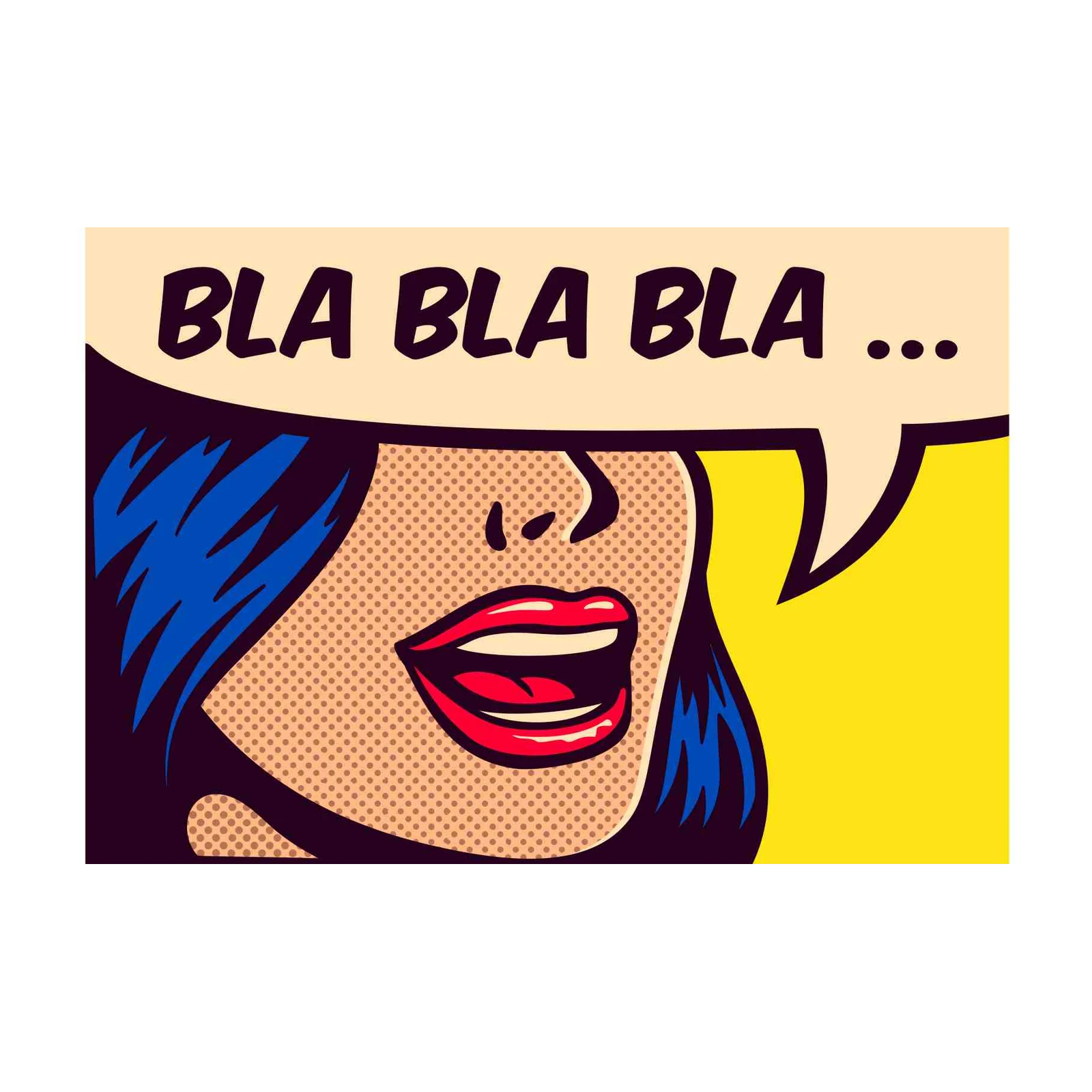 Pop Art Bla Bla Bla Wall Art