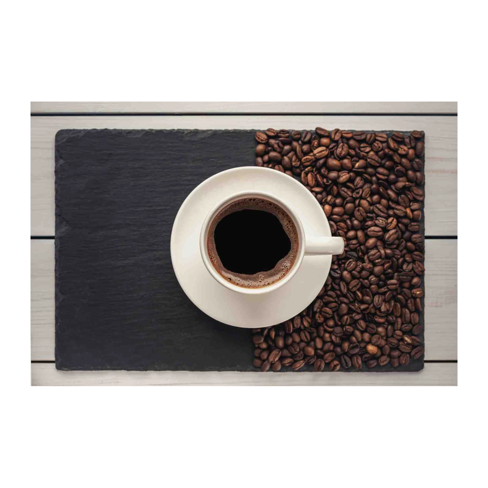 Aromatic Coffee Beans & Cup Wall Art