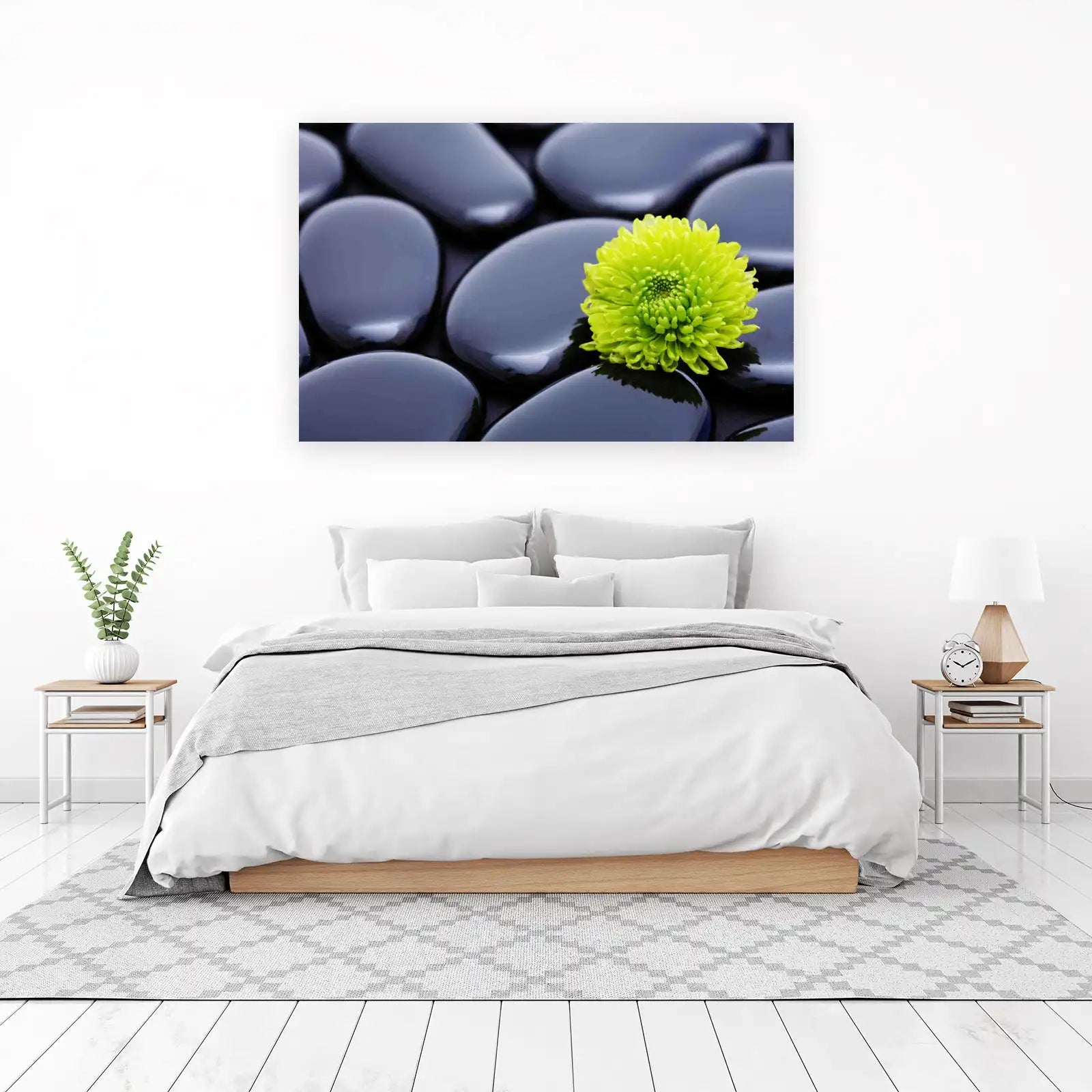 Serene Zen Flower & Stones Wall Art