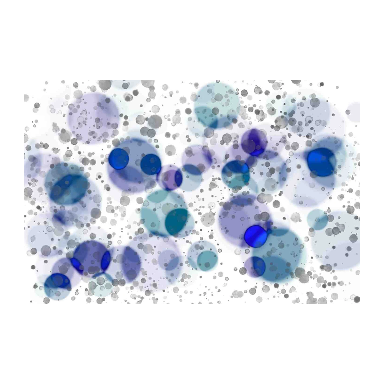 Abstract Blue Bokeh Dots Wall Art