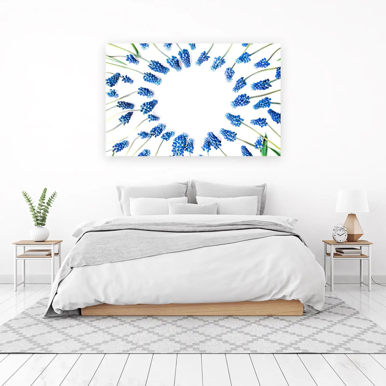 Vibrant Blue Muscari Blooms Nature Wall Art