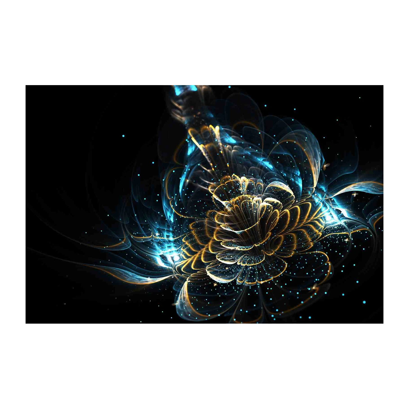 Abstract Nebula Flower Wall Art