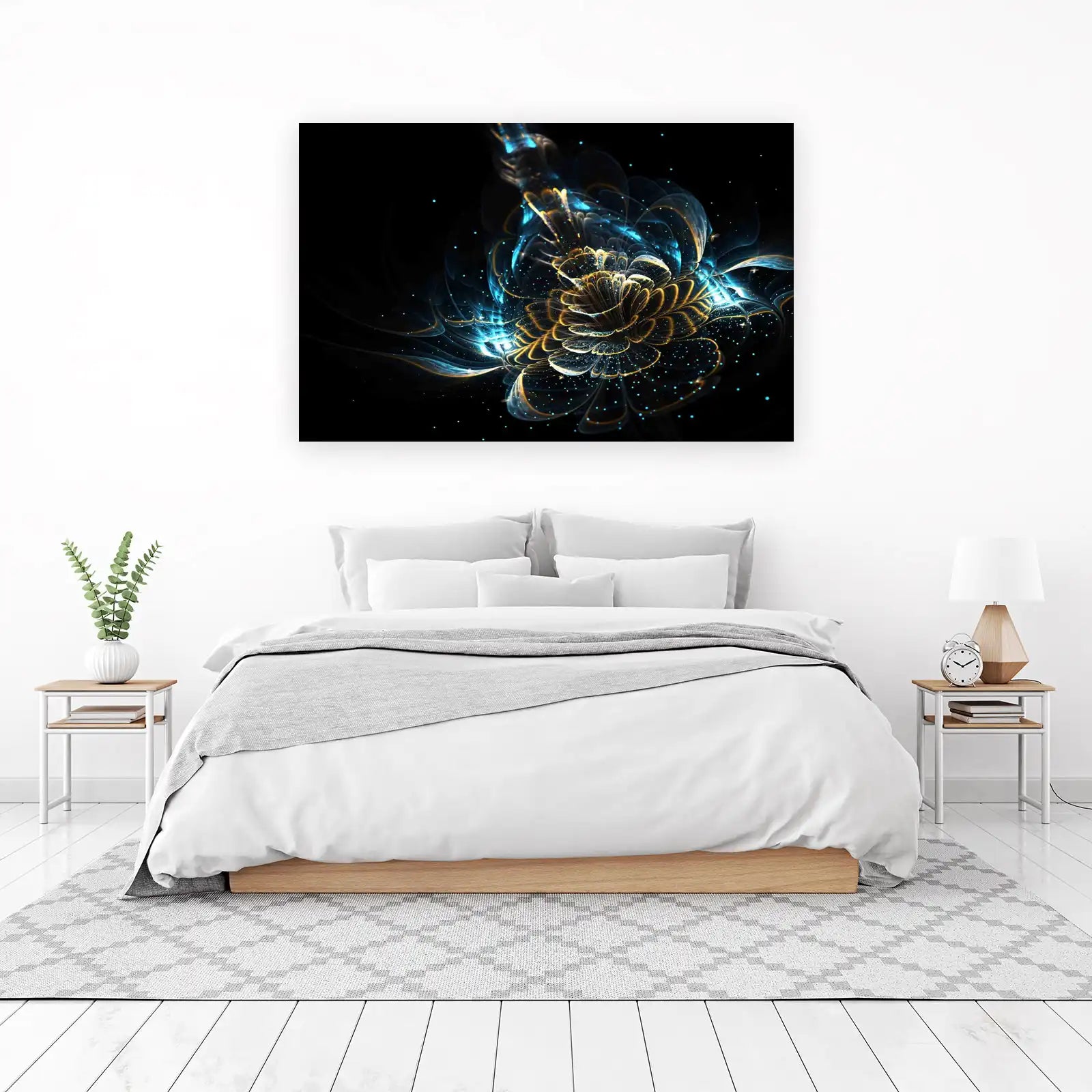 Abstract Nebula Flower Wall Art