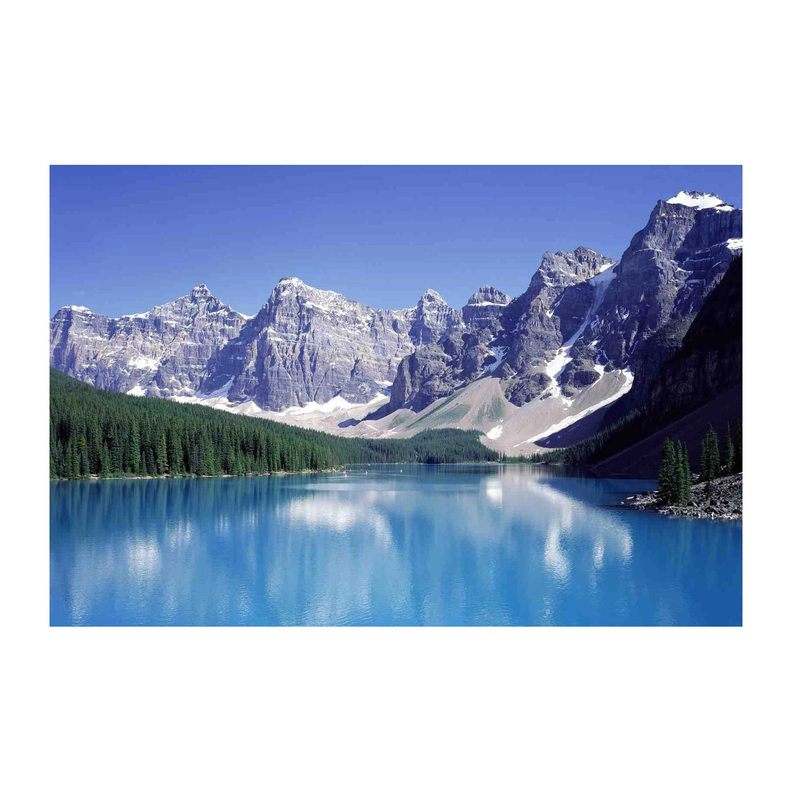 Serene Mountain Lake Landscape Wall Art