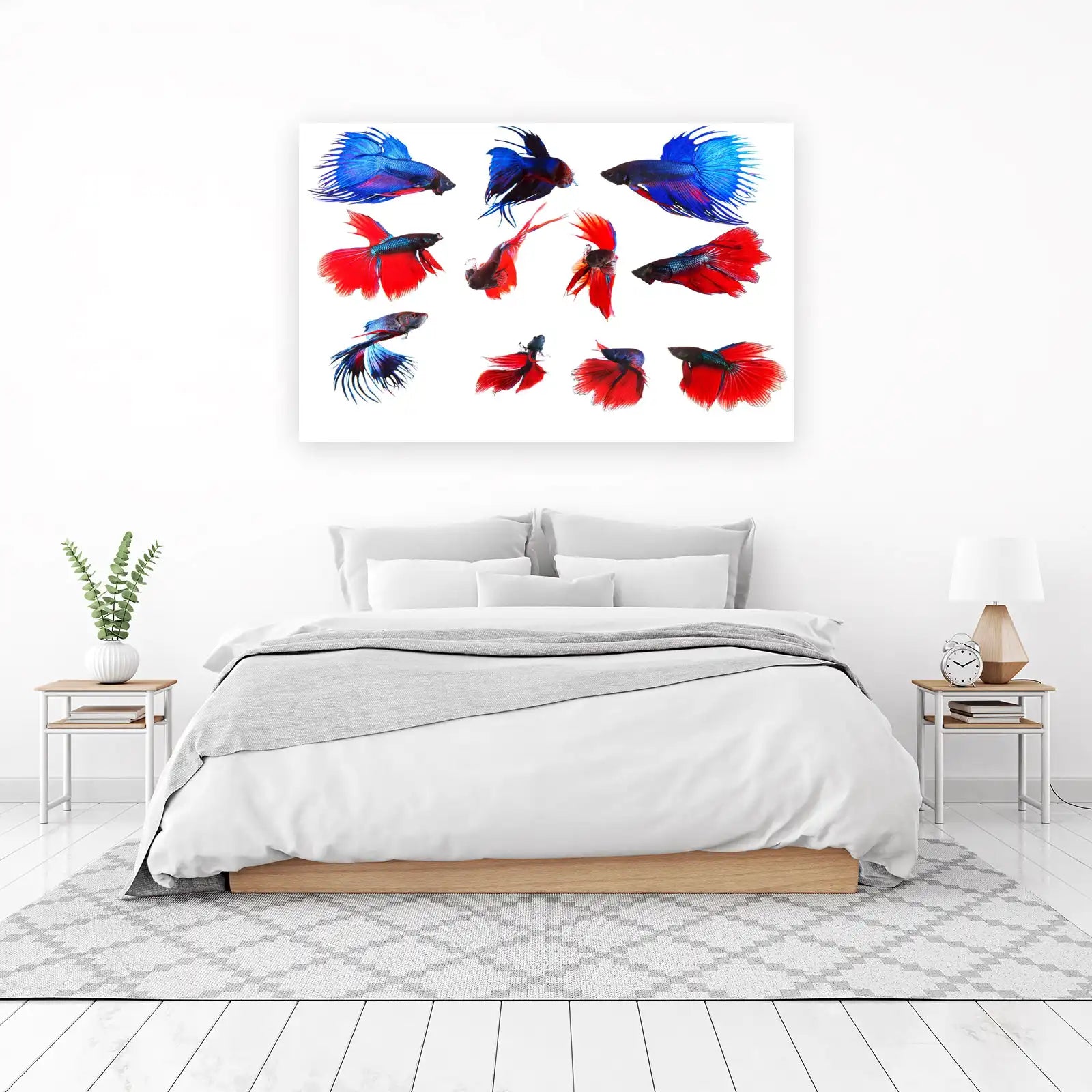 Vibrant Betta Fish Collage Wall Art