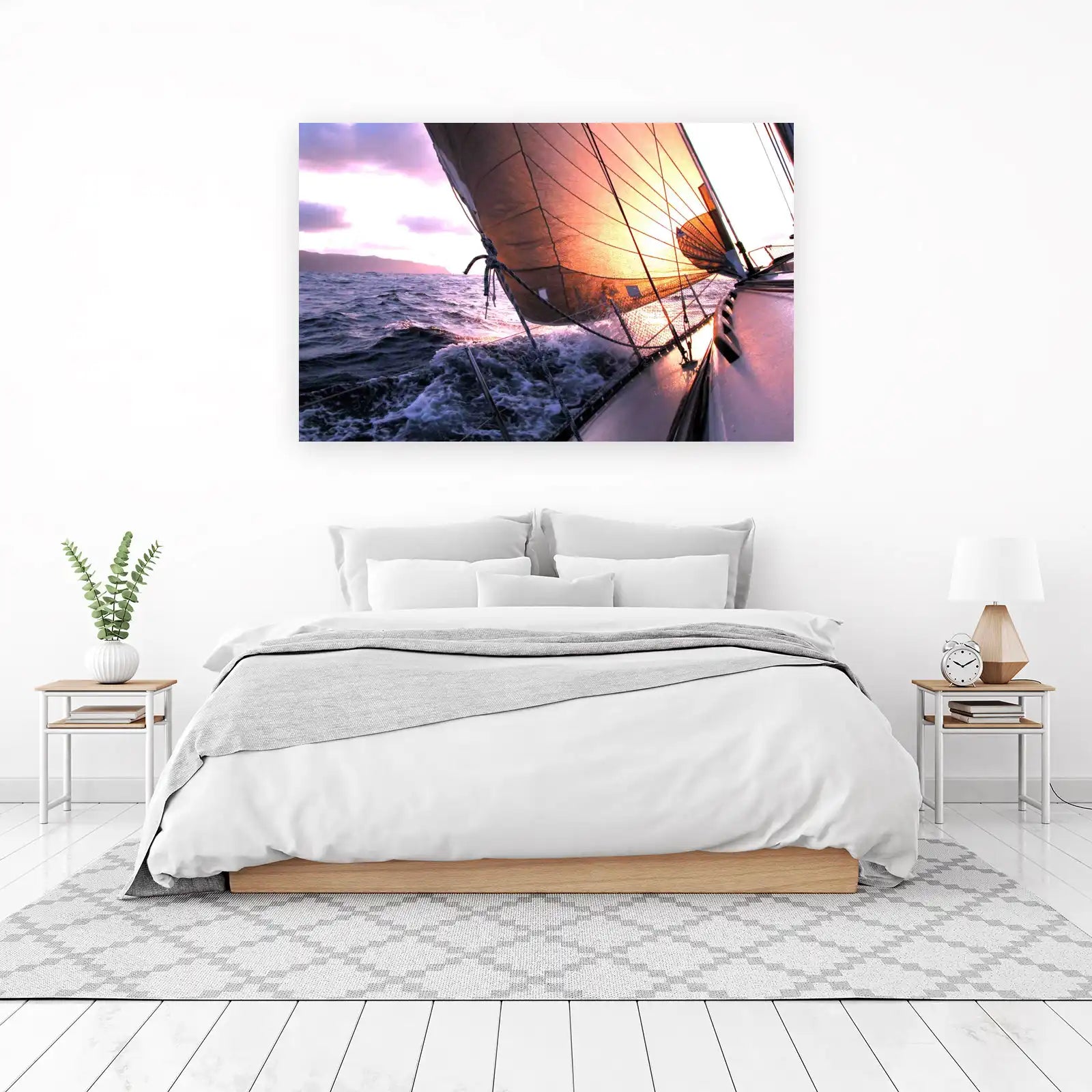 Sailing Adventure Sunset Wall Art