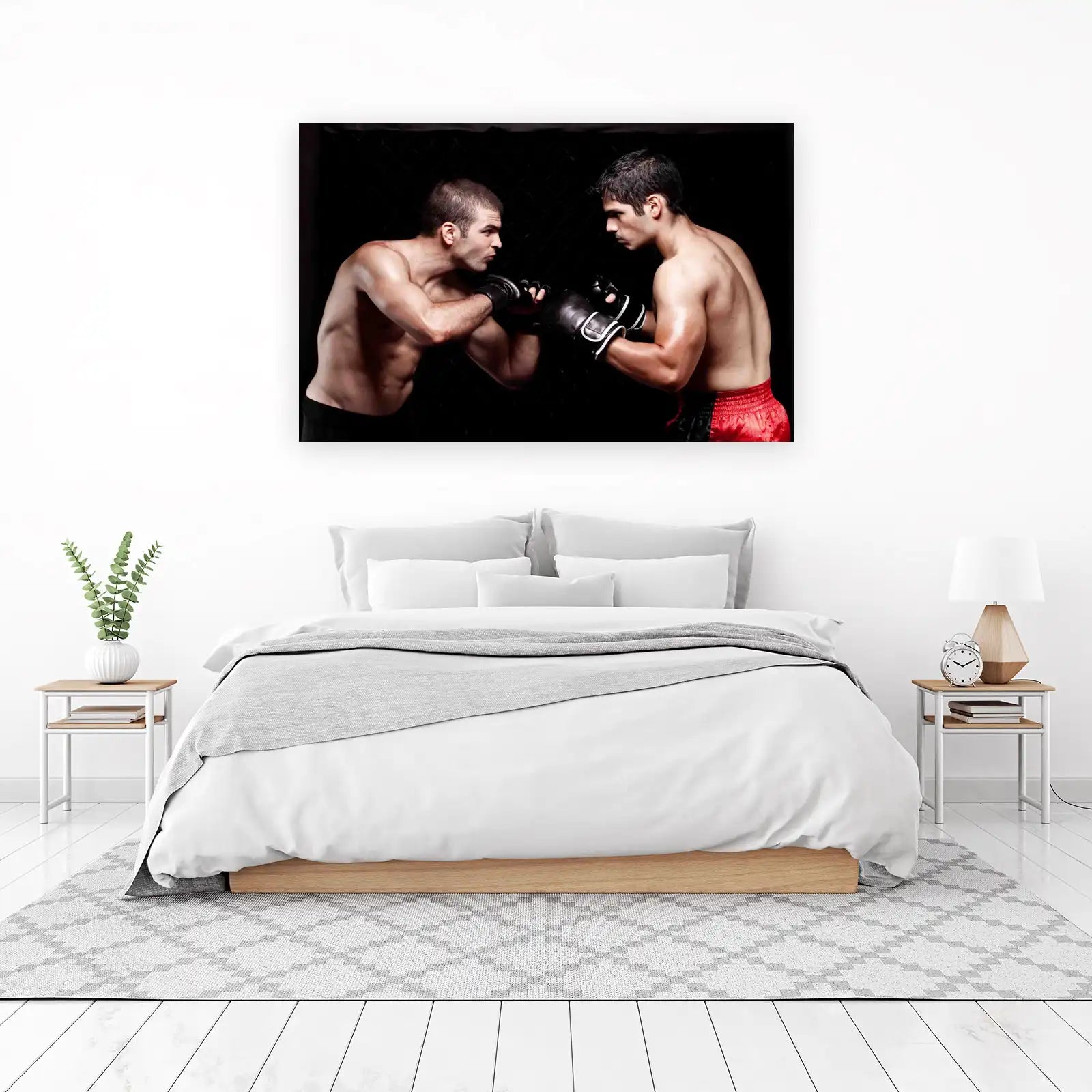 Intense MMA Fighter Stare Down Wall Art