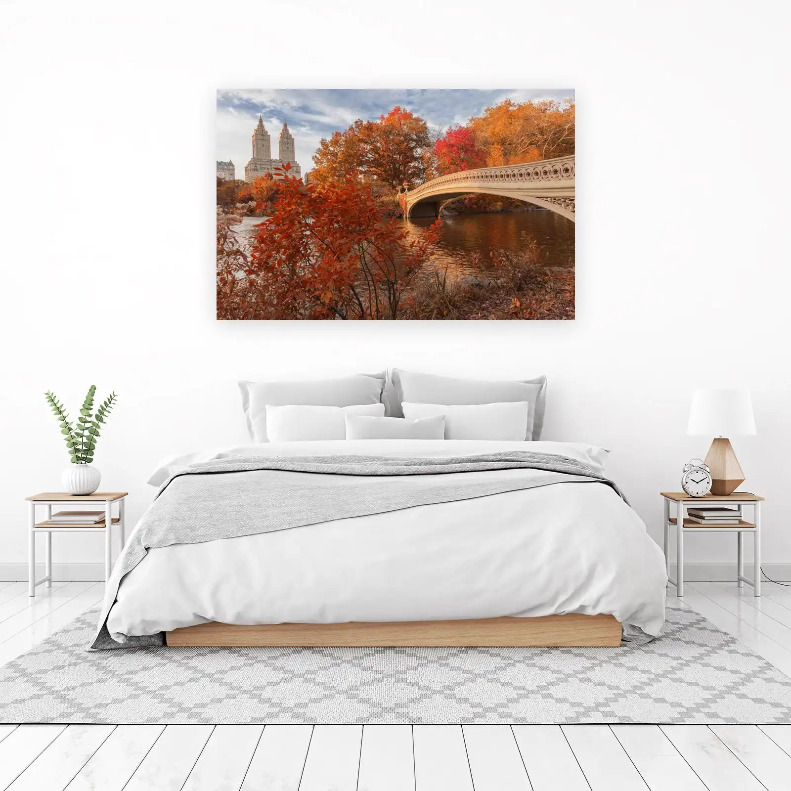 Central Park Autumn Bridge Wall Art