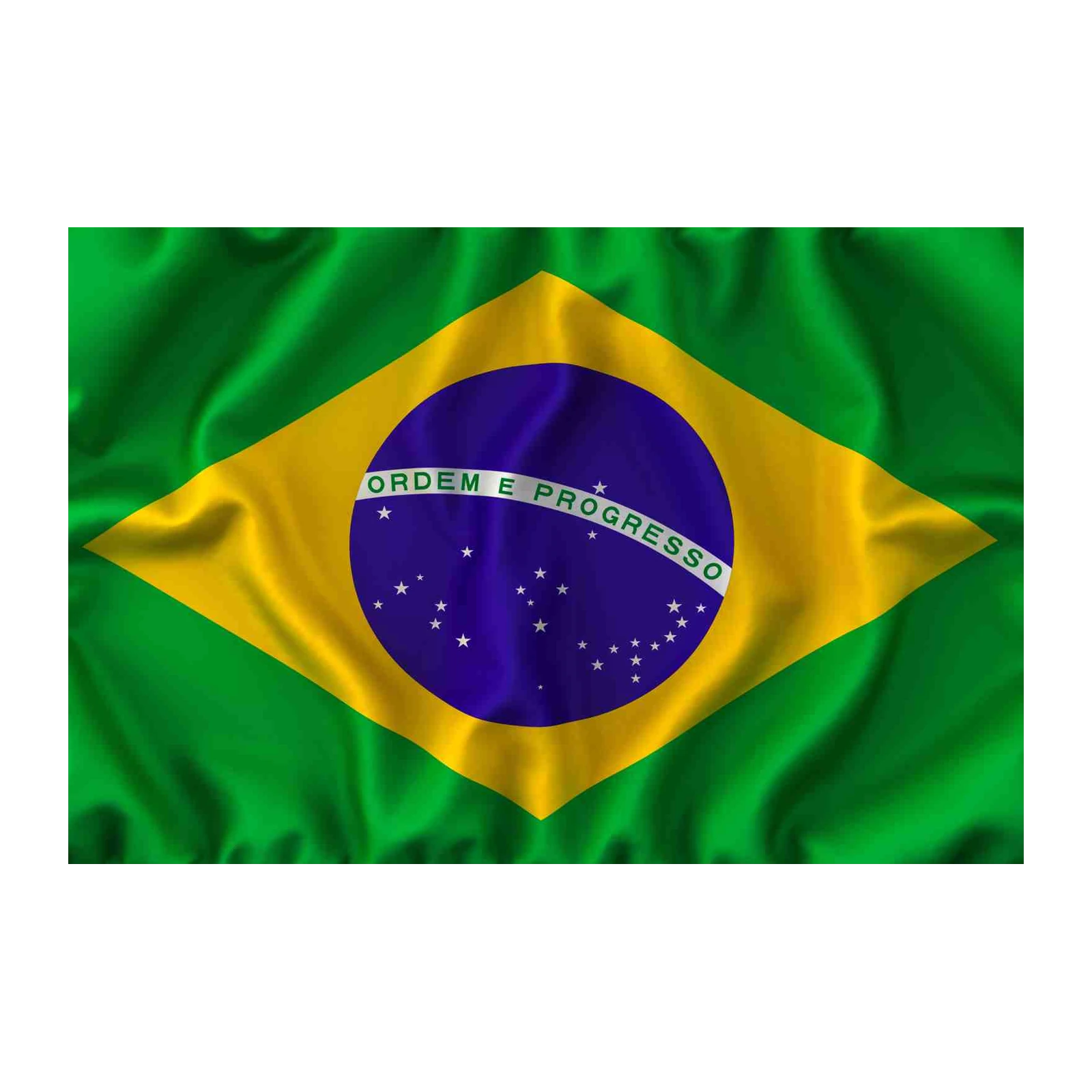 Brazilian Flag Vibrant Wall Art