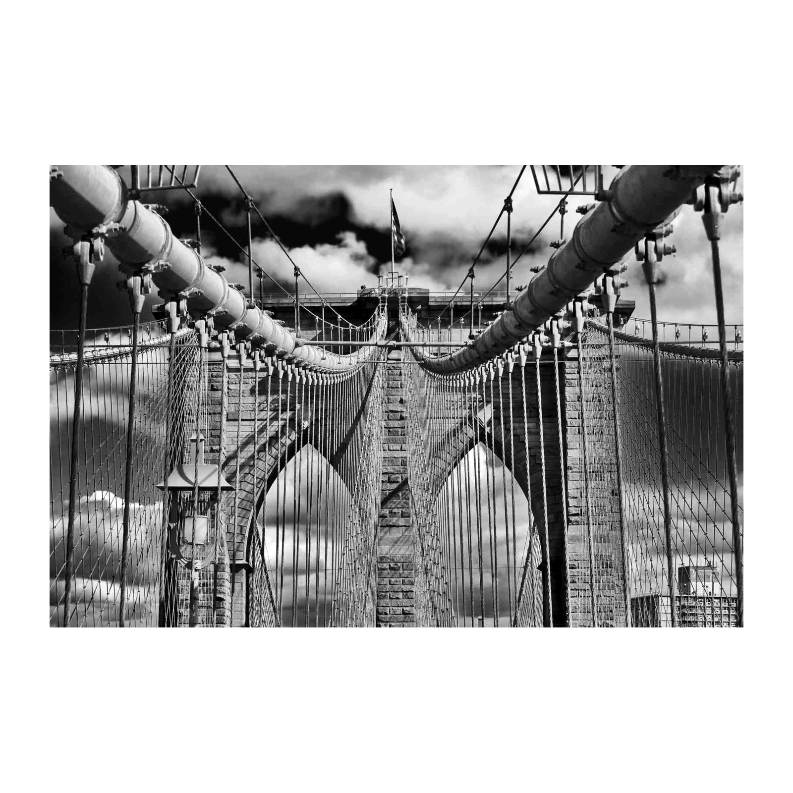 Iconic Brooklyn Bridge NYC Black & White Wall Art