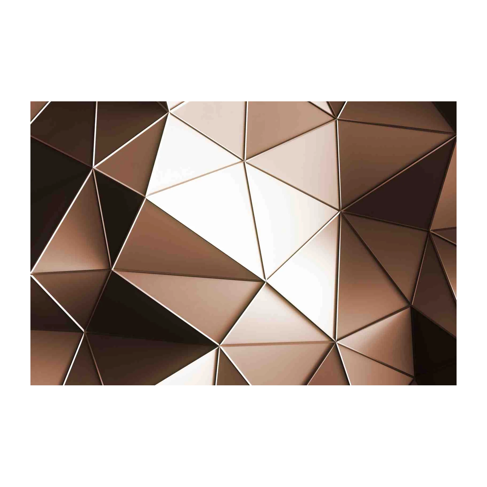 Geometric Bronze Facet Art Wall Art