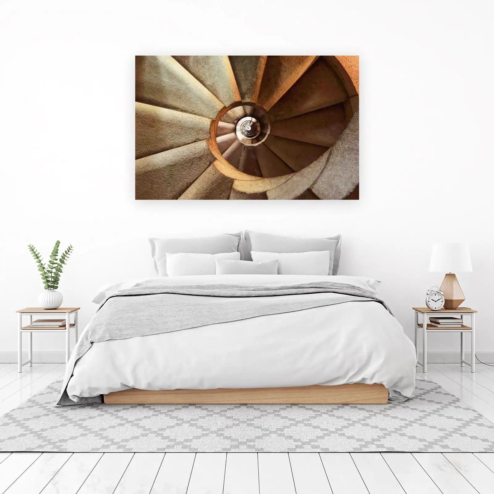 Spiral Staircase Geometry Wall Art
