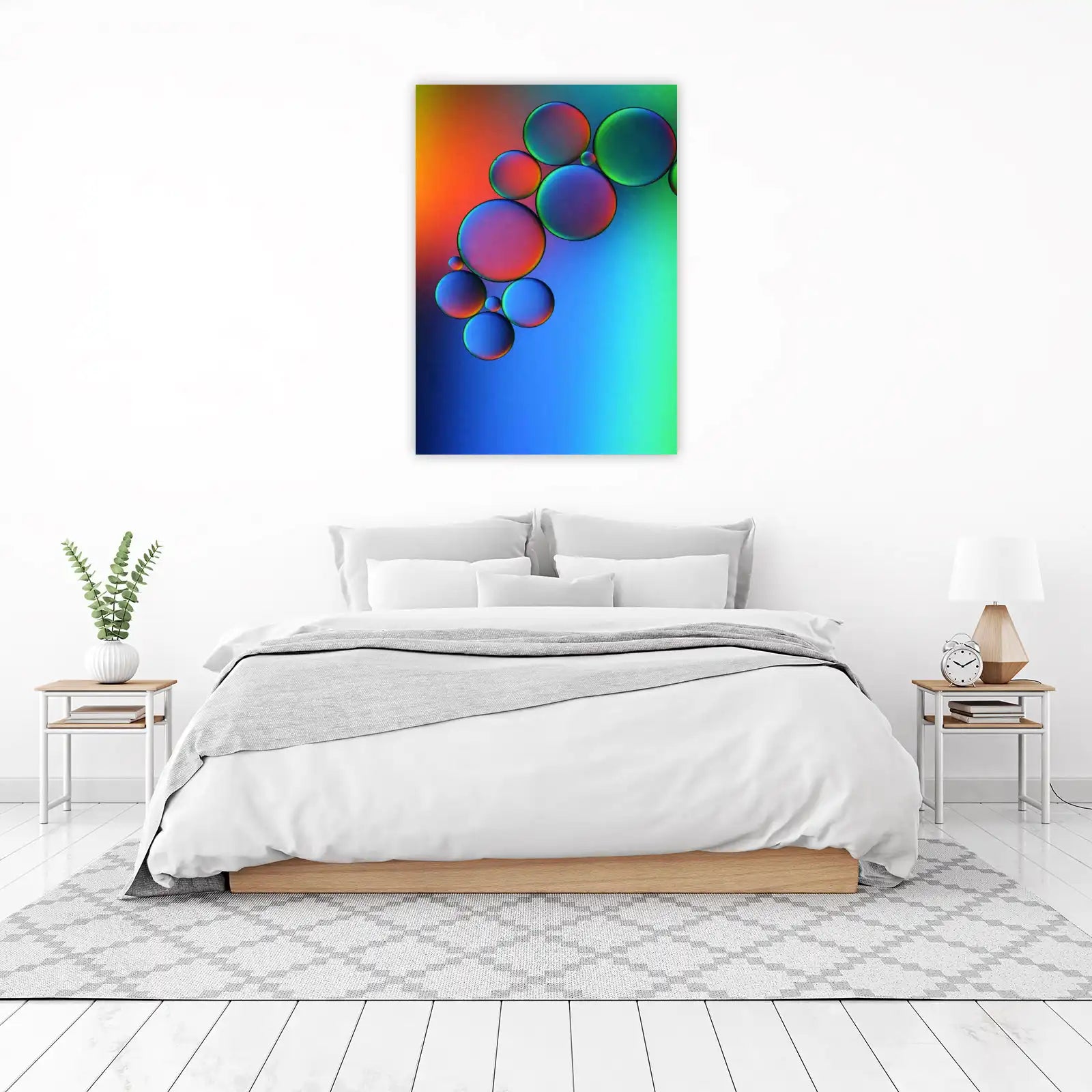 Vibrant Oil Droplets Abstract Wall Art