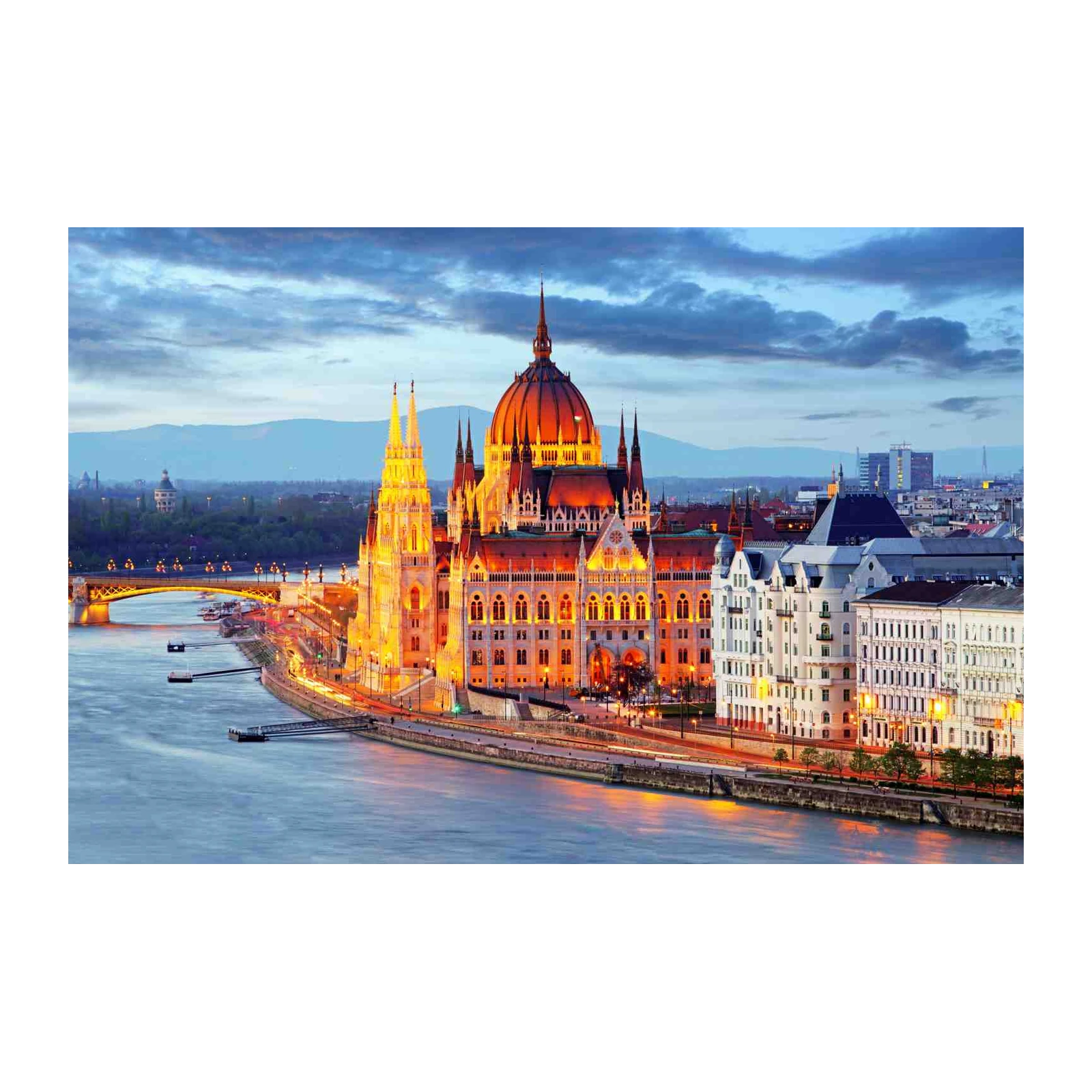 Budapest Parliament Glow Wall Art