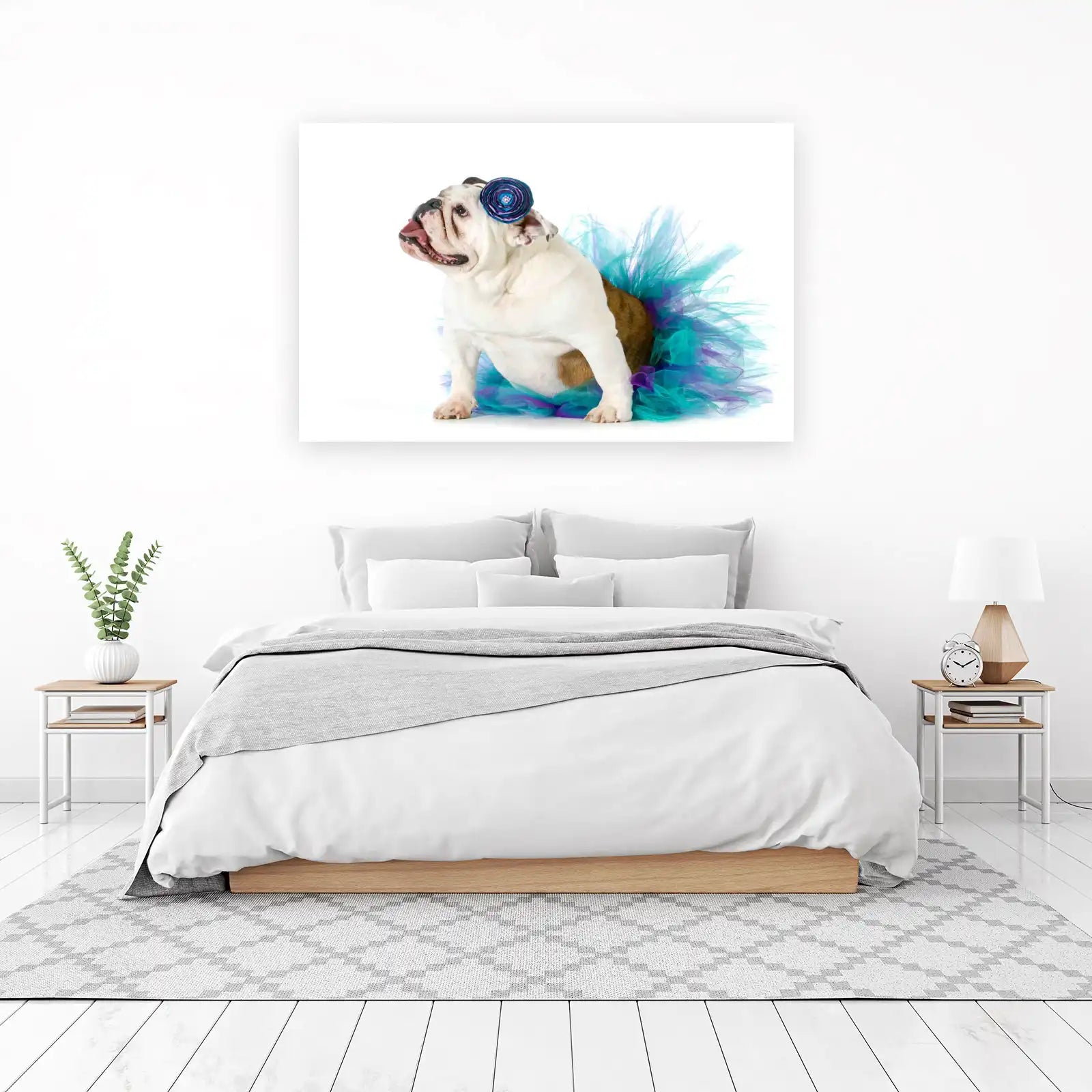 Adorable Bulldog in Tutu Wall Art