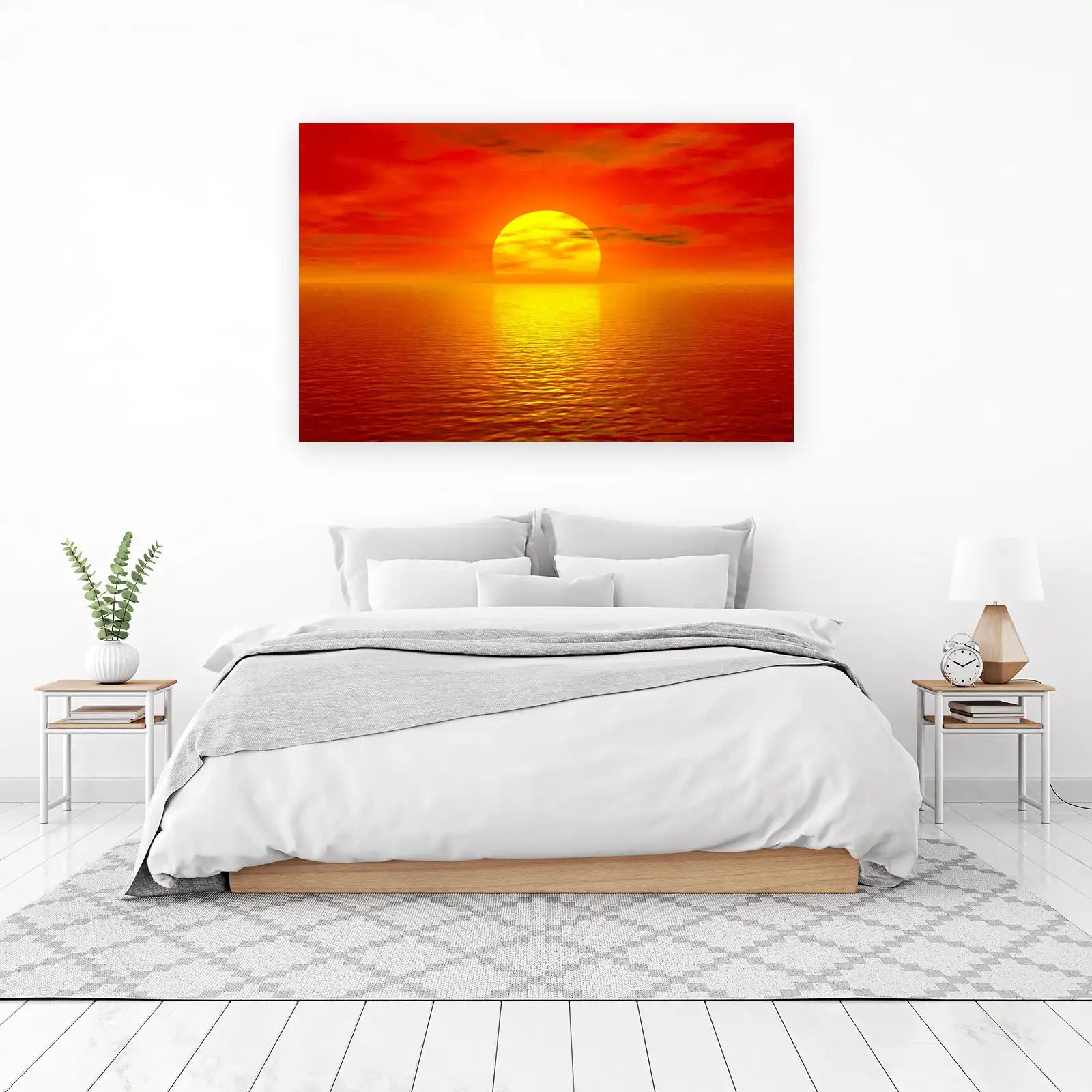 Vibrant Sunset Ocean Wall Art