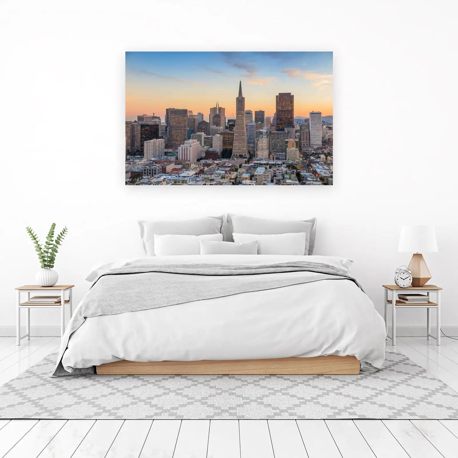San Francisco Skyline Sunset Wall Art