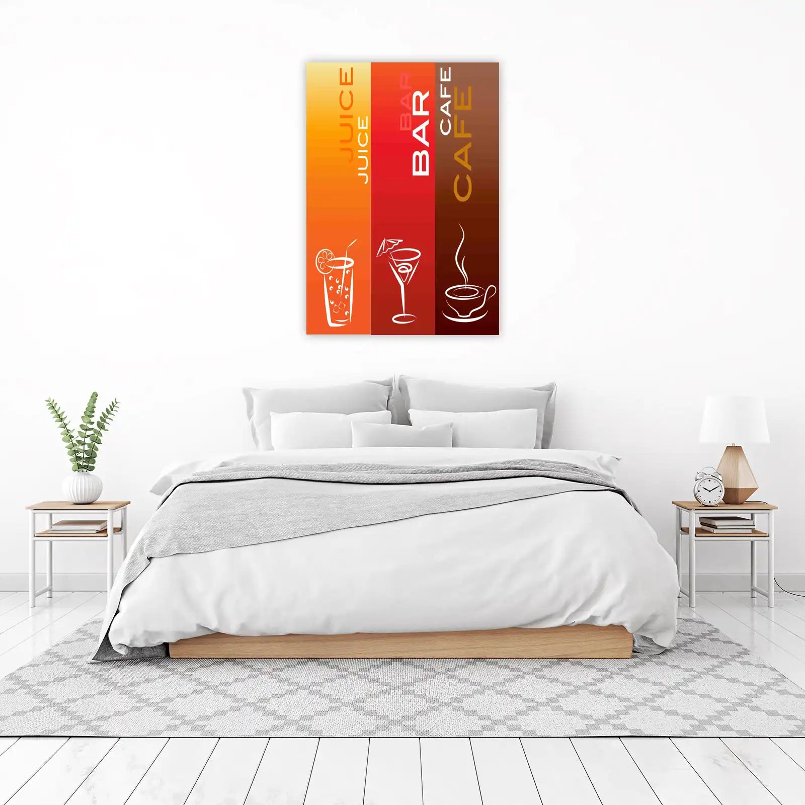 Juice Bar Cafe Modern Drink Art Wall Art