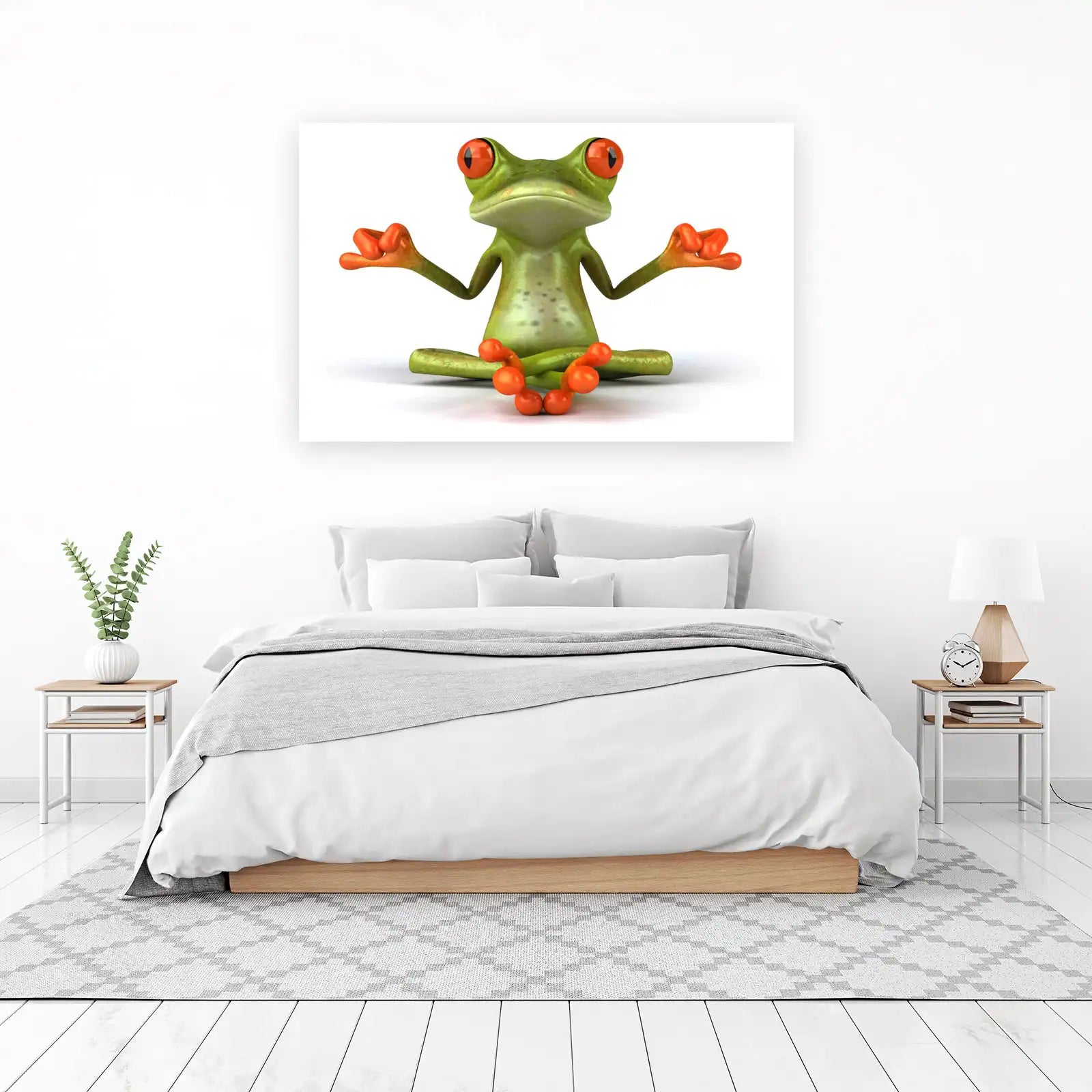 Zen Frog Yoga Meditation Wall Art