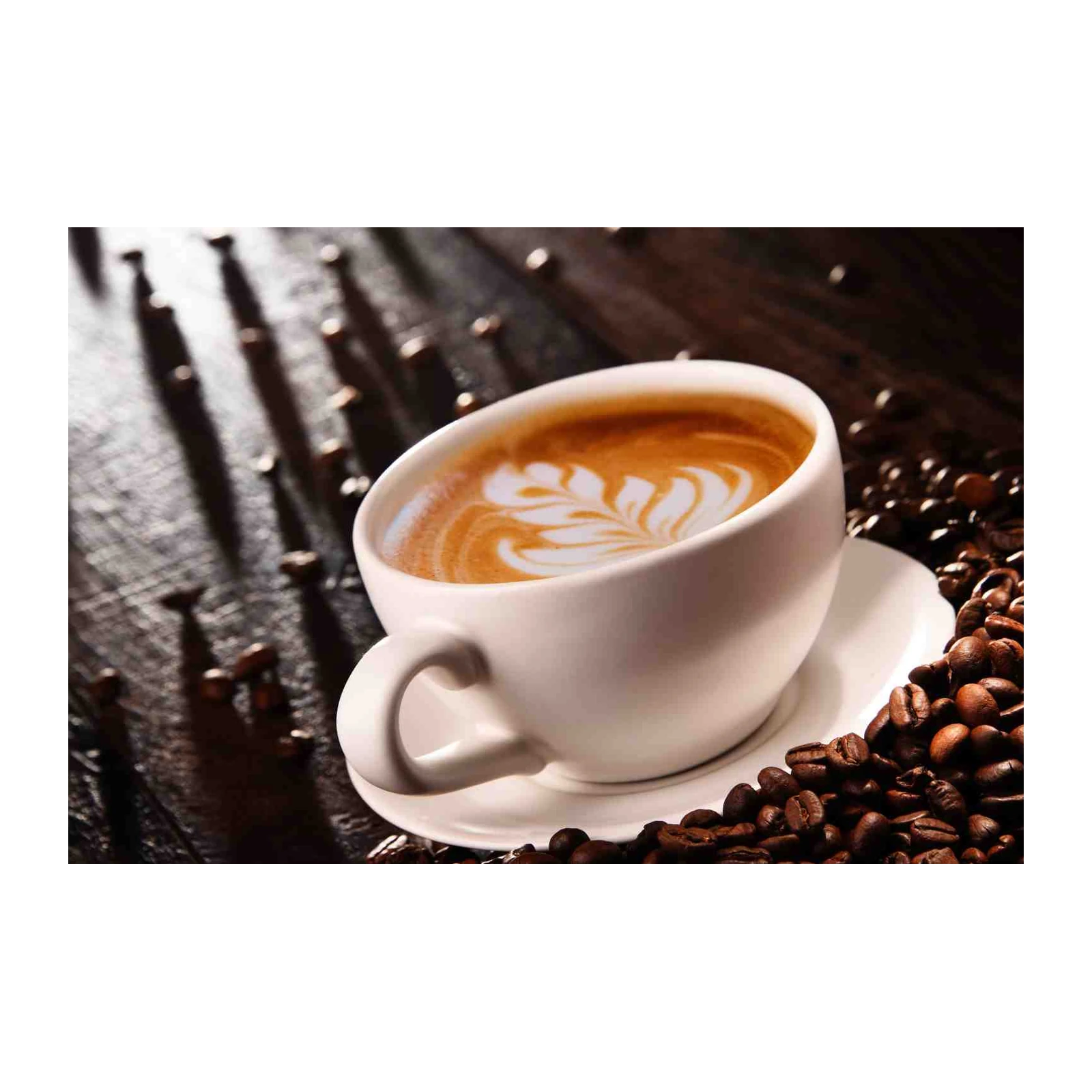 Artistic Latte Art Coffee Beans Wall Art