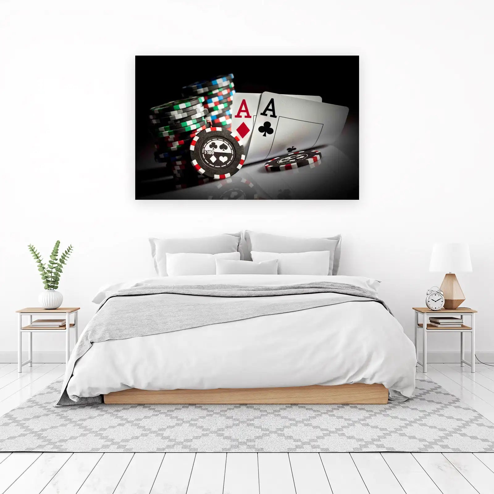 Ace of Spades & Poker Chips Wall Art