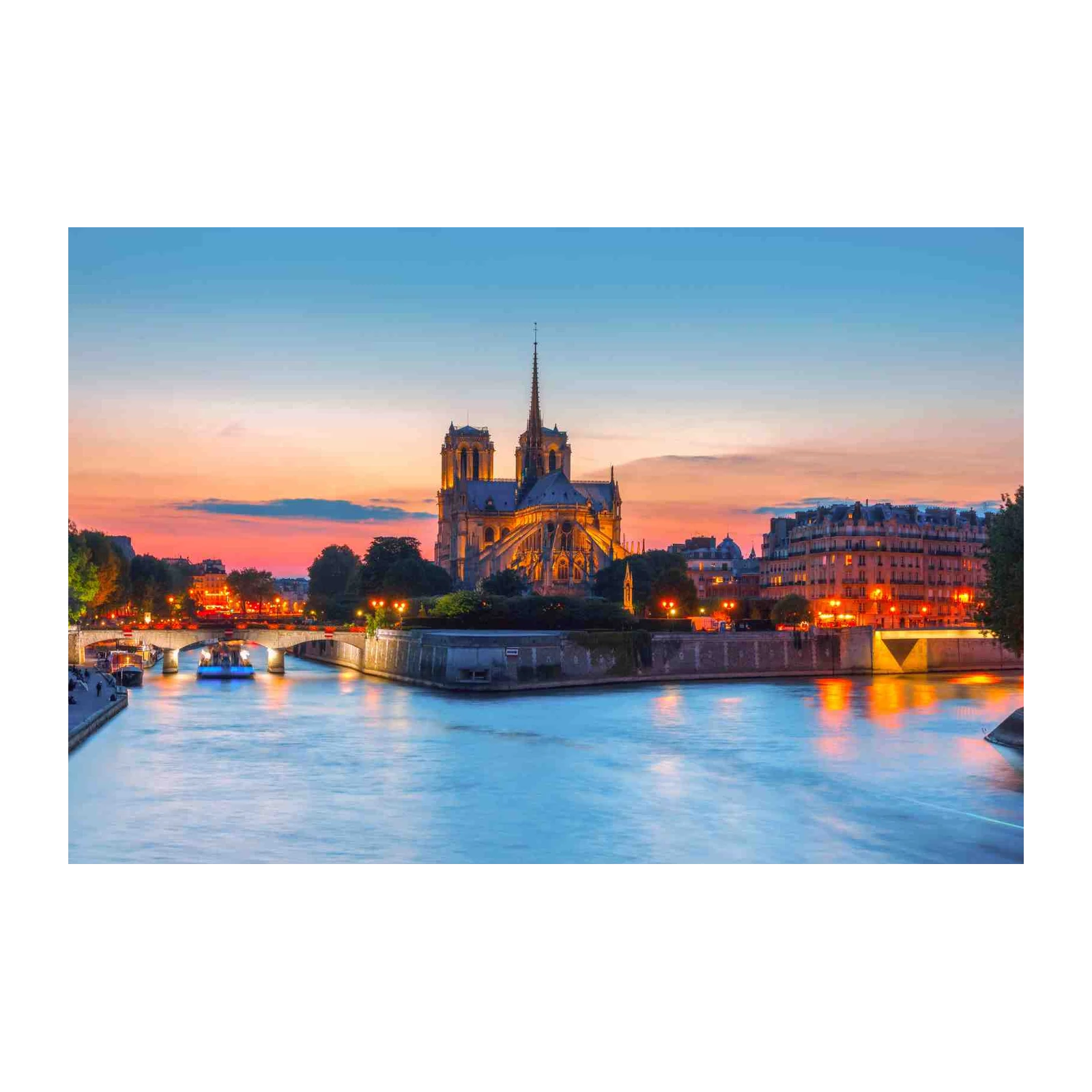 Parisian Sunset Notre Dame Wall Art