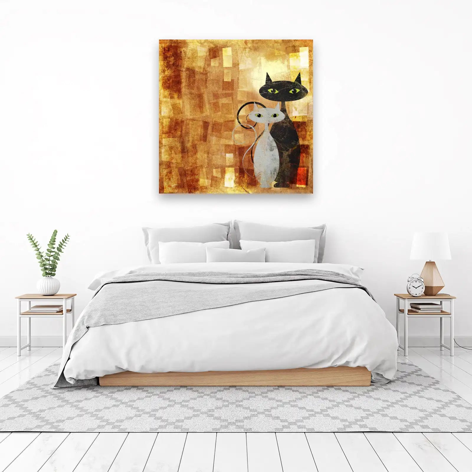 Retro Feline Friends Wall Art