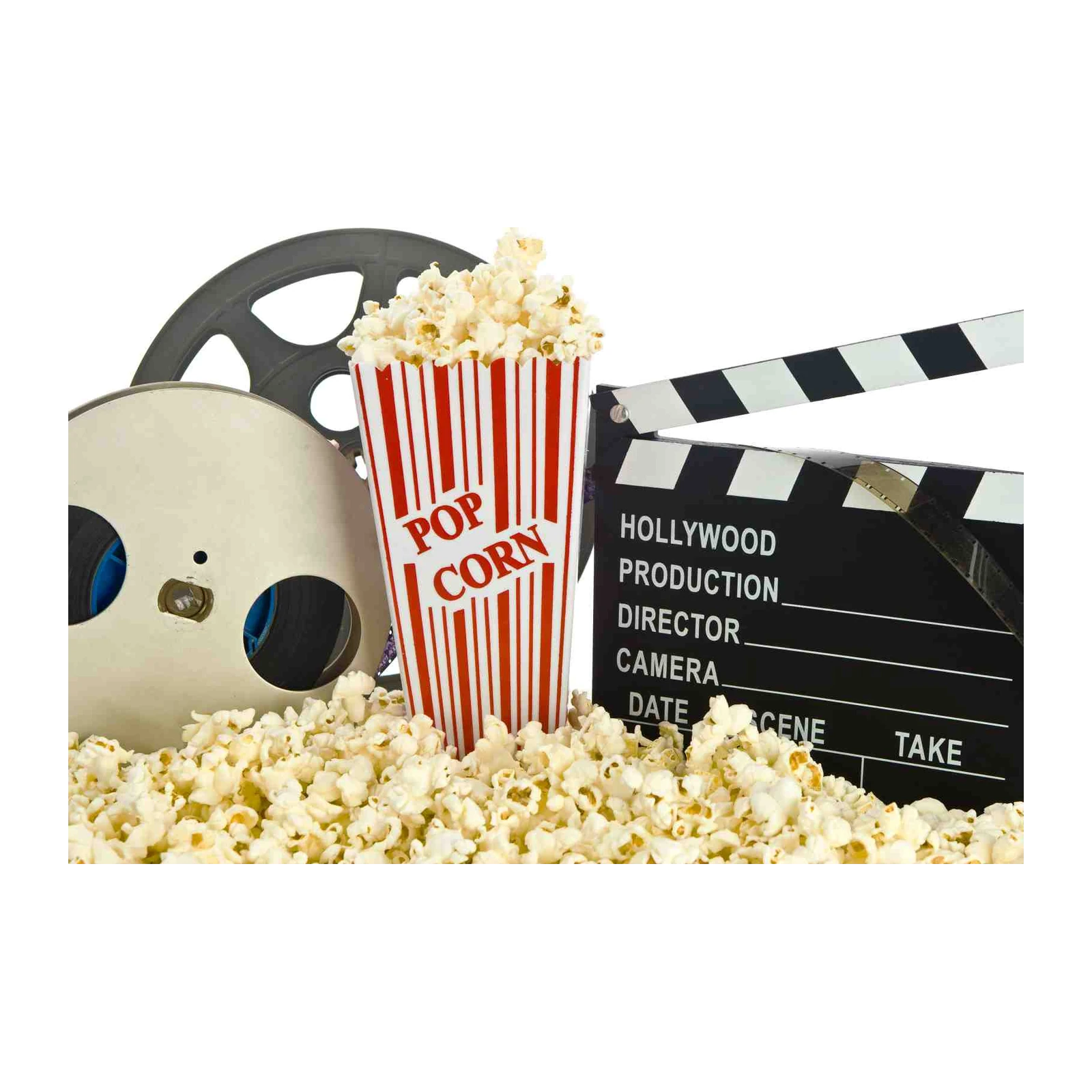 Hollywood Movie Night Popcorn & Clapperboard Wall Art