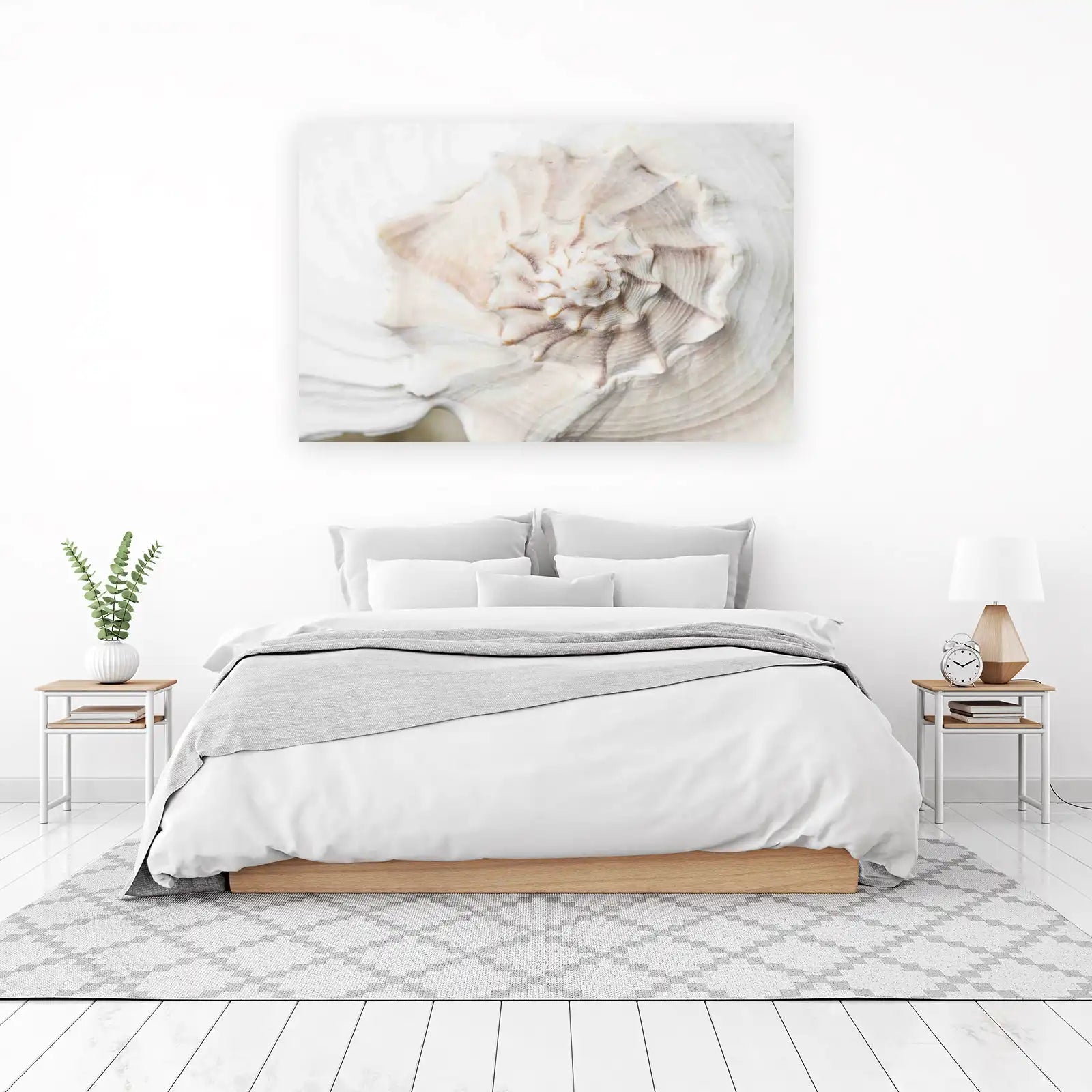 Serene Nautilus Spiral Beach Art Wall Art