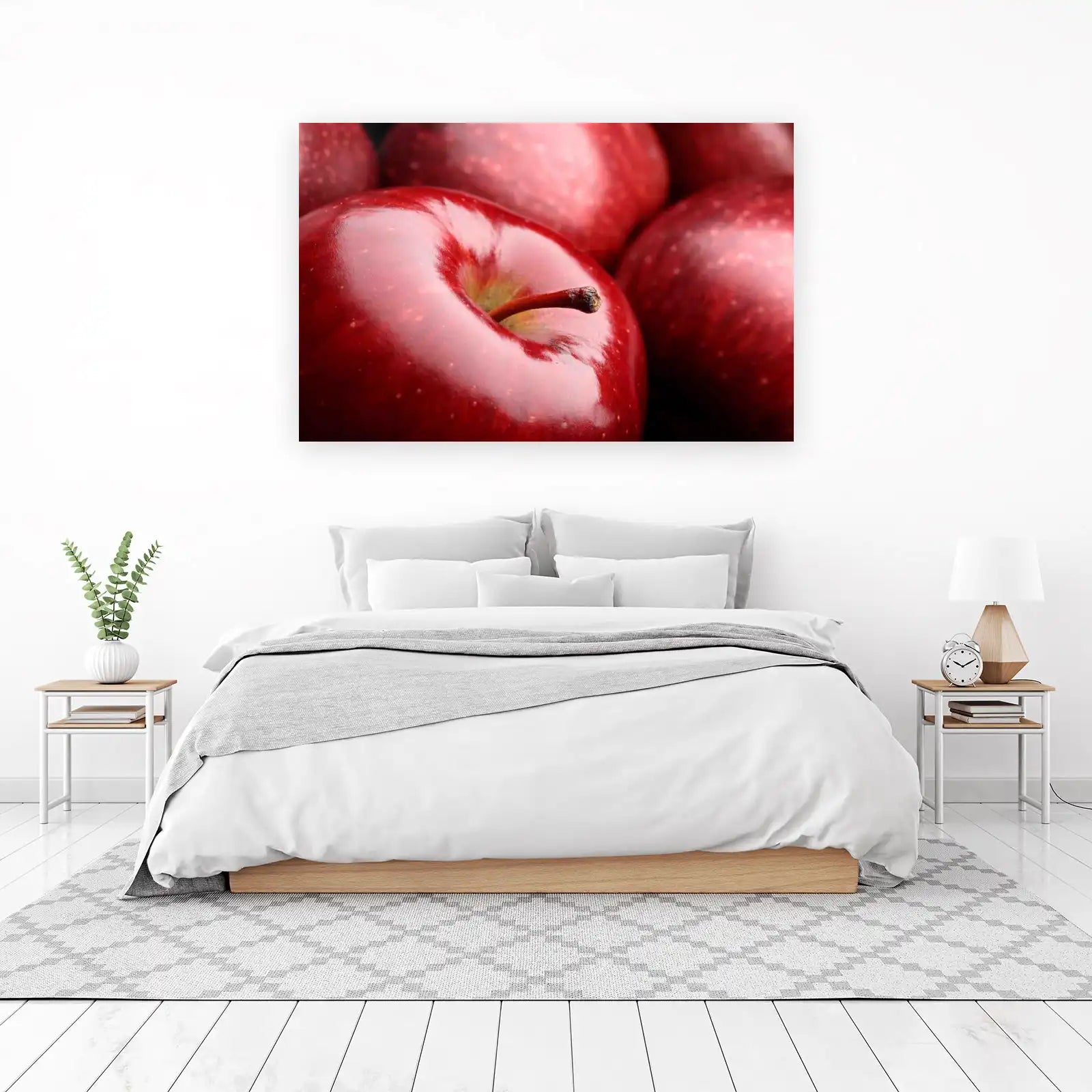 Juicy Red Apples Close-Up Wall Art