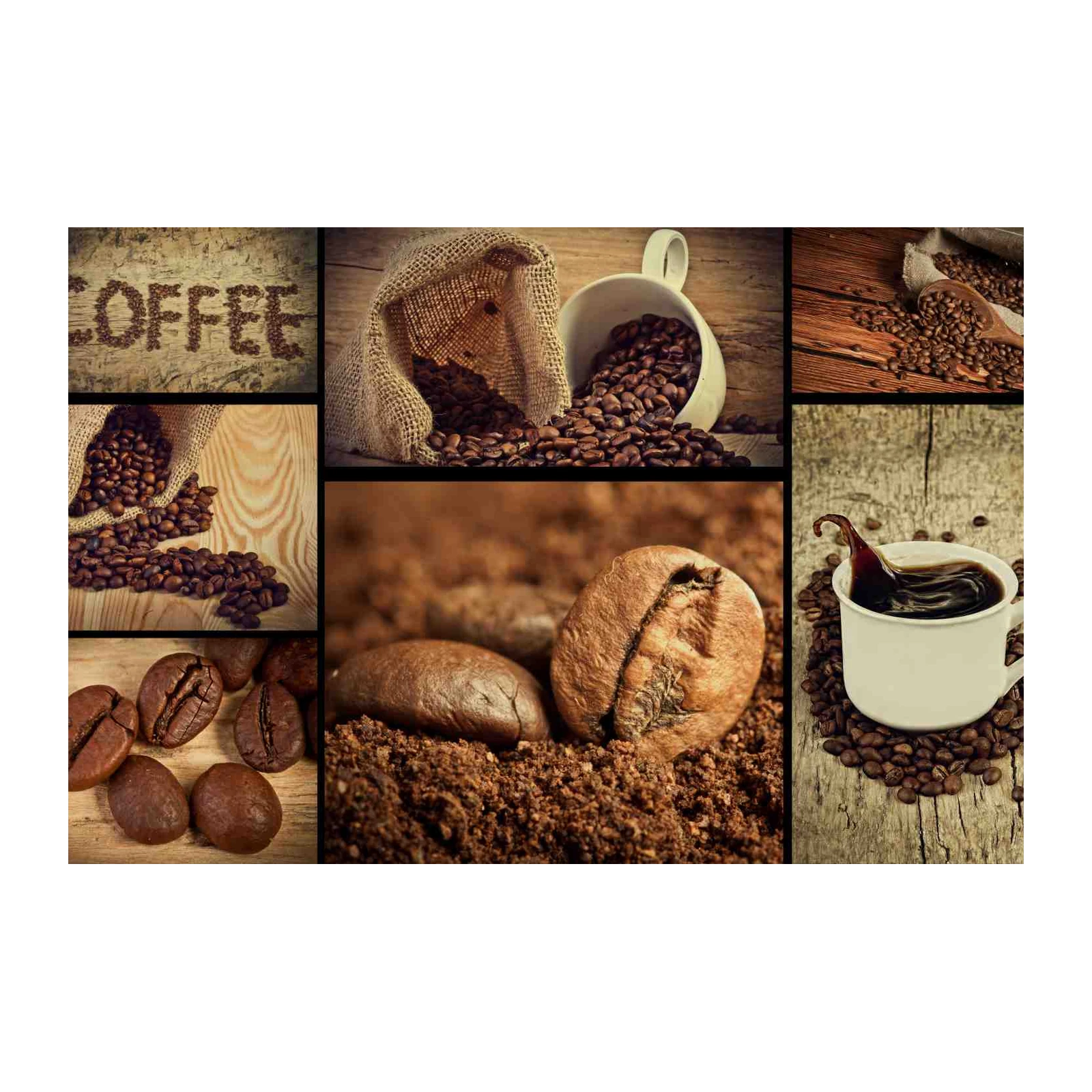 Rich Coffee Beans Collage Wall Art