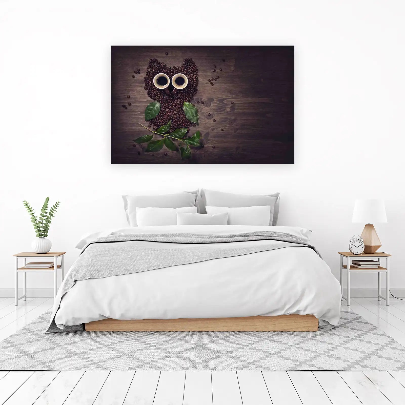 Whimsical Owl Coffee Art Wall Art
