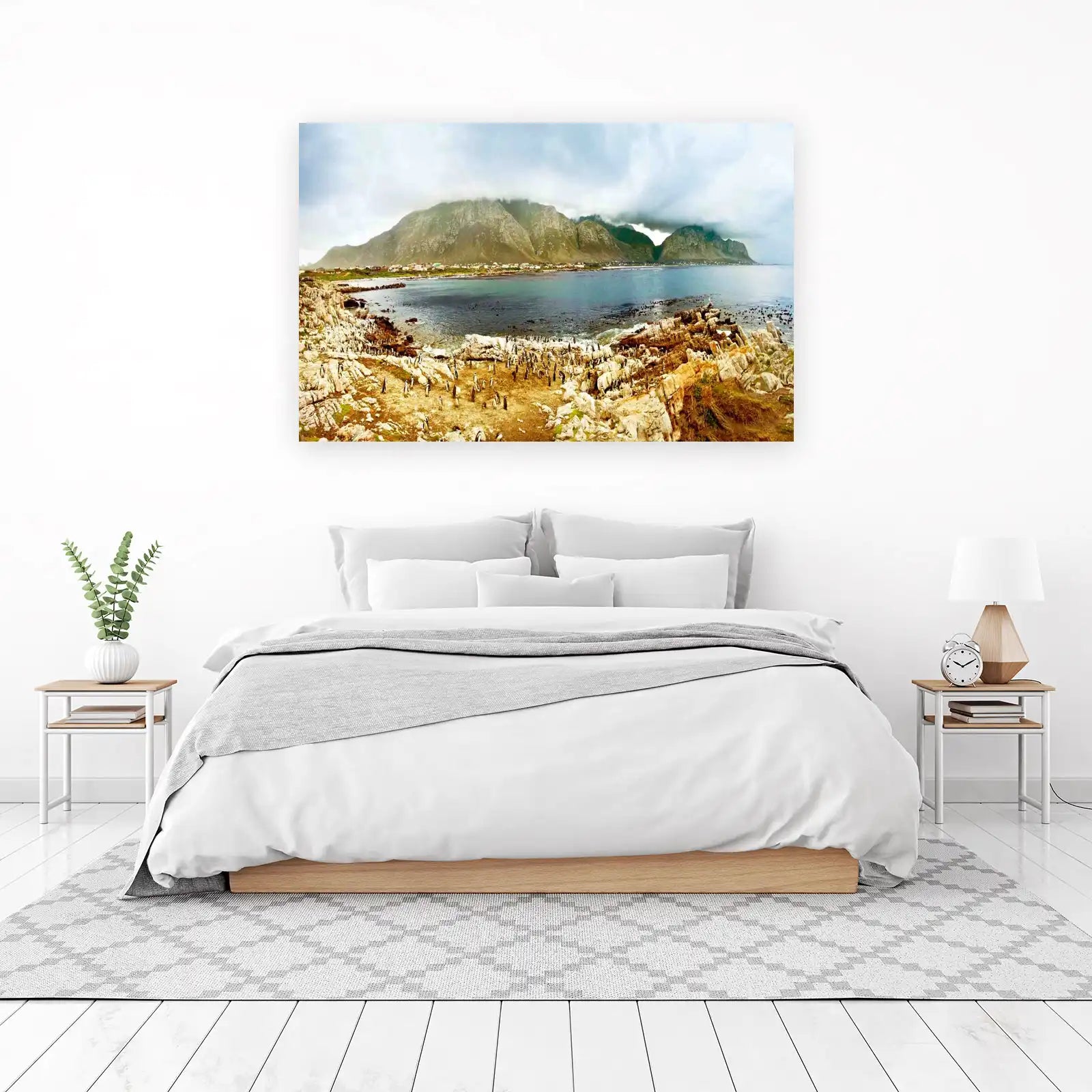 Penguin Colony Coastal Landscape Wall Art