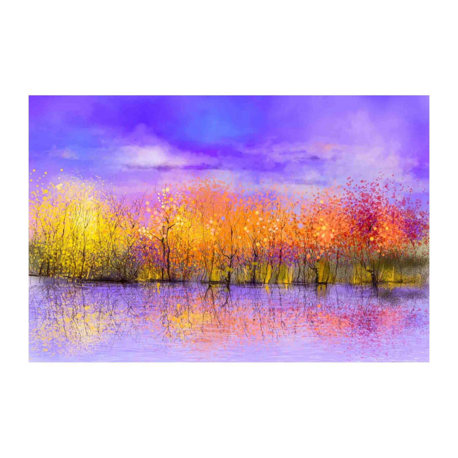Vibrant Autumn Trees Wall Art
