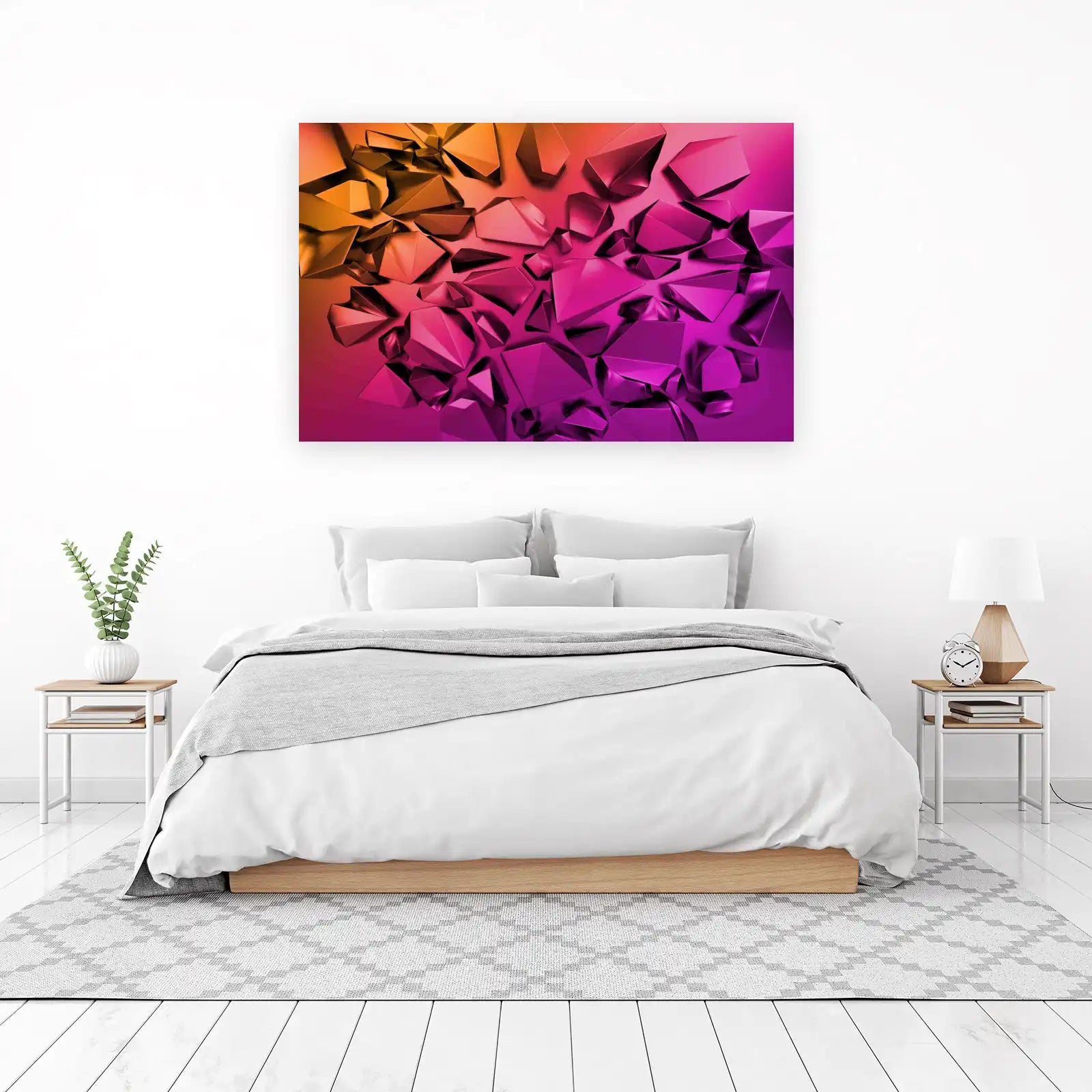 Geometric Gemstone Gradient Wall Art