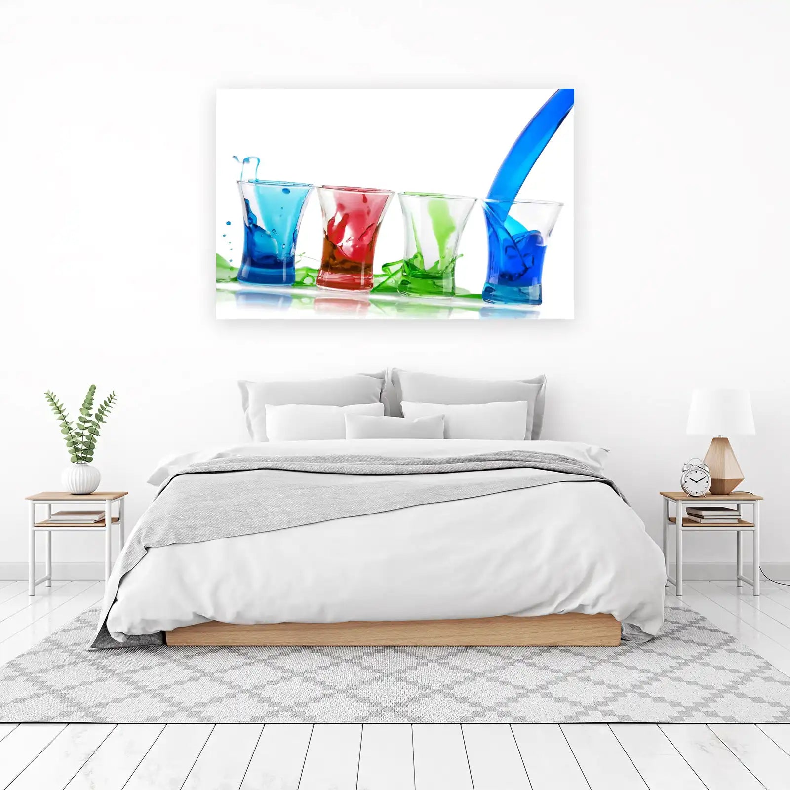 Vibrant Drink Splash Art Wall Art