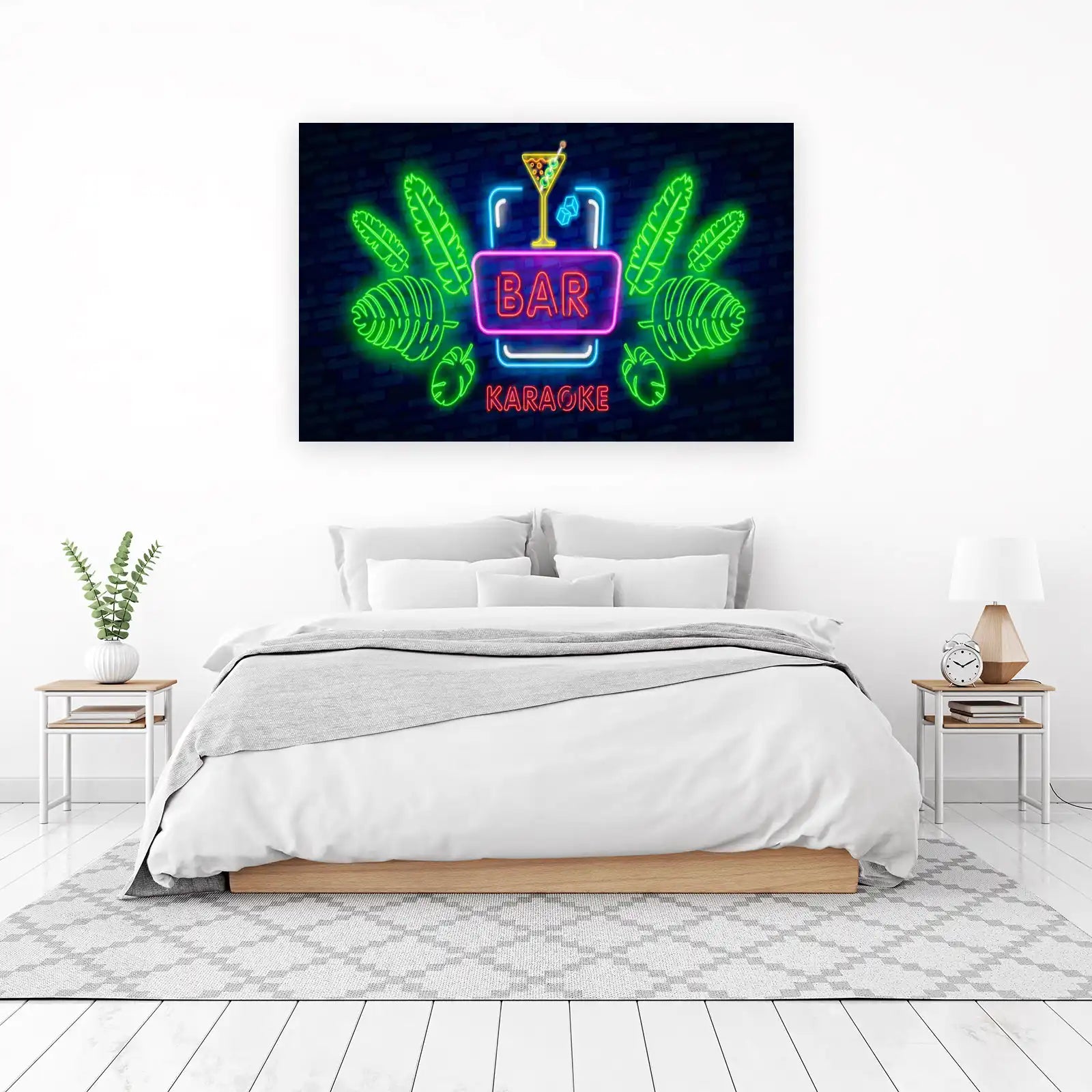 Neon Bar & Karaoke Vibes Wall Art