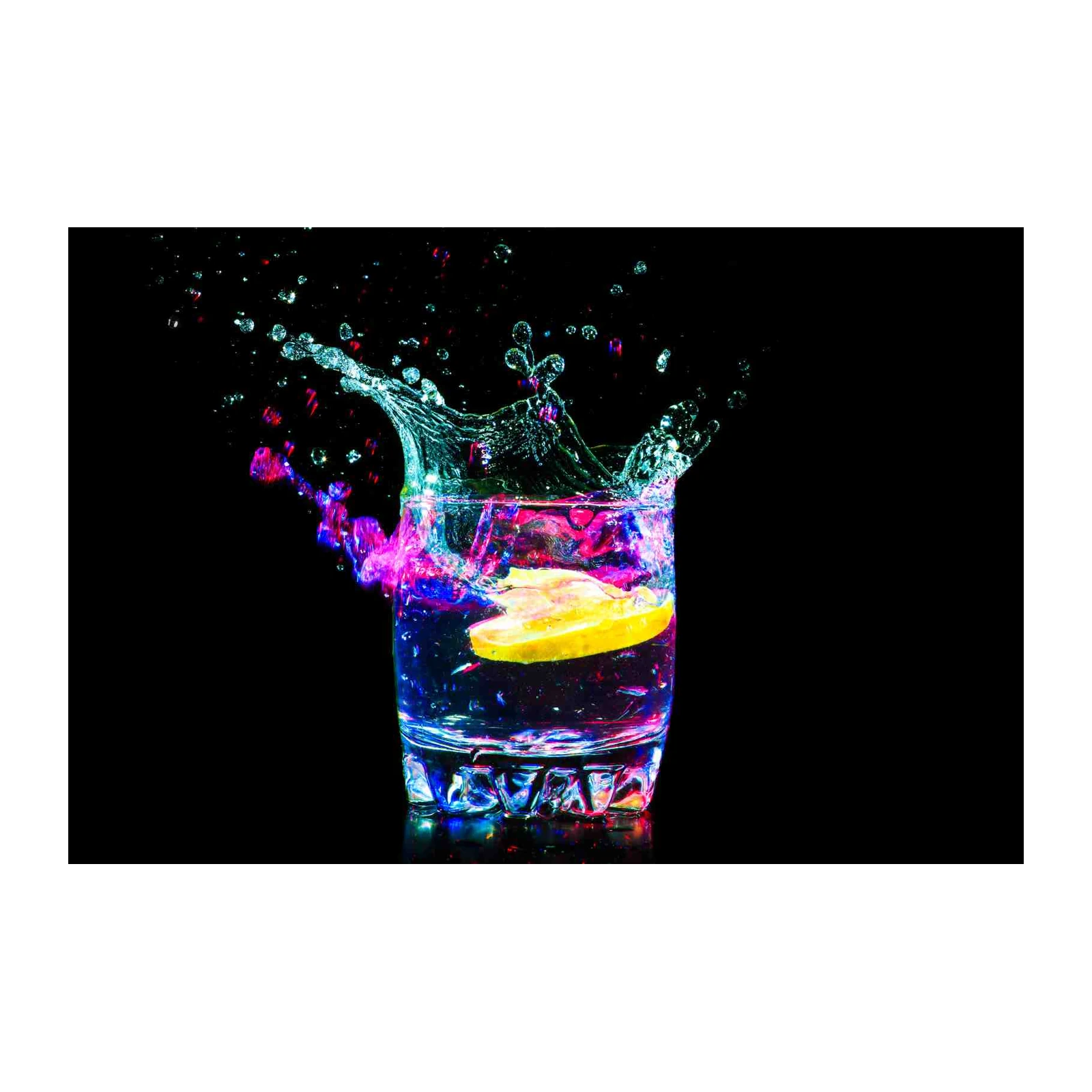 Vibrant Splash Lemon Drink Wall Art