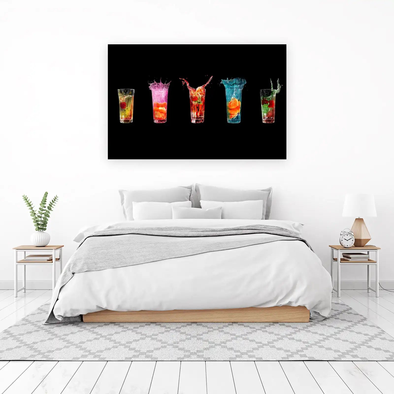 Vibrant Fruit Splash Drinks Wall Art