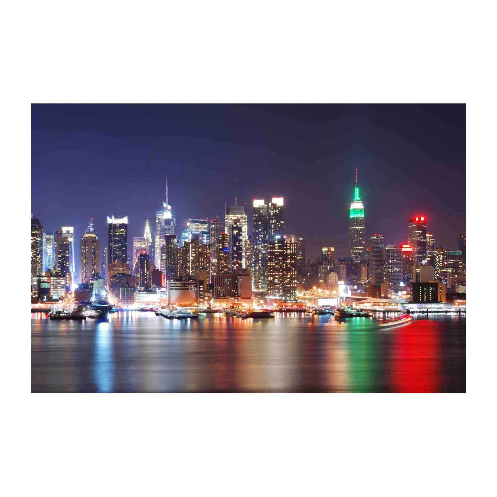 New York City Skyline Night Wall Art