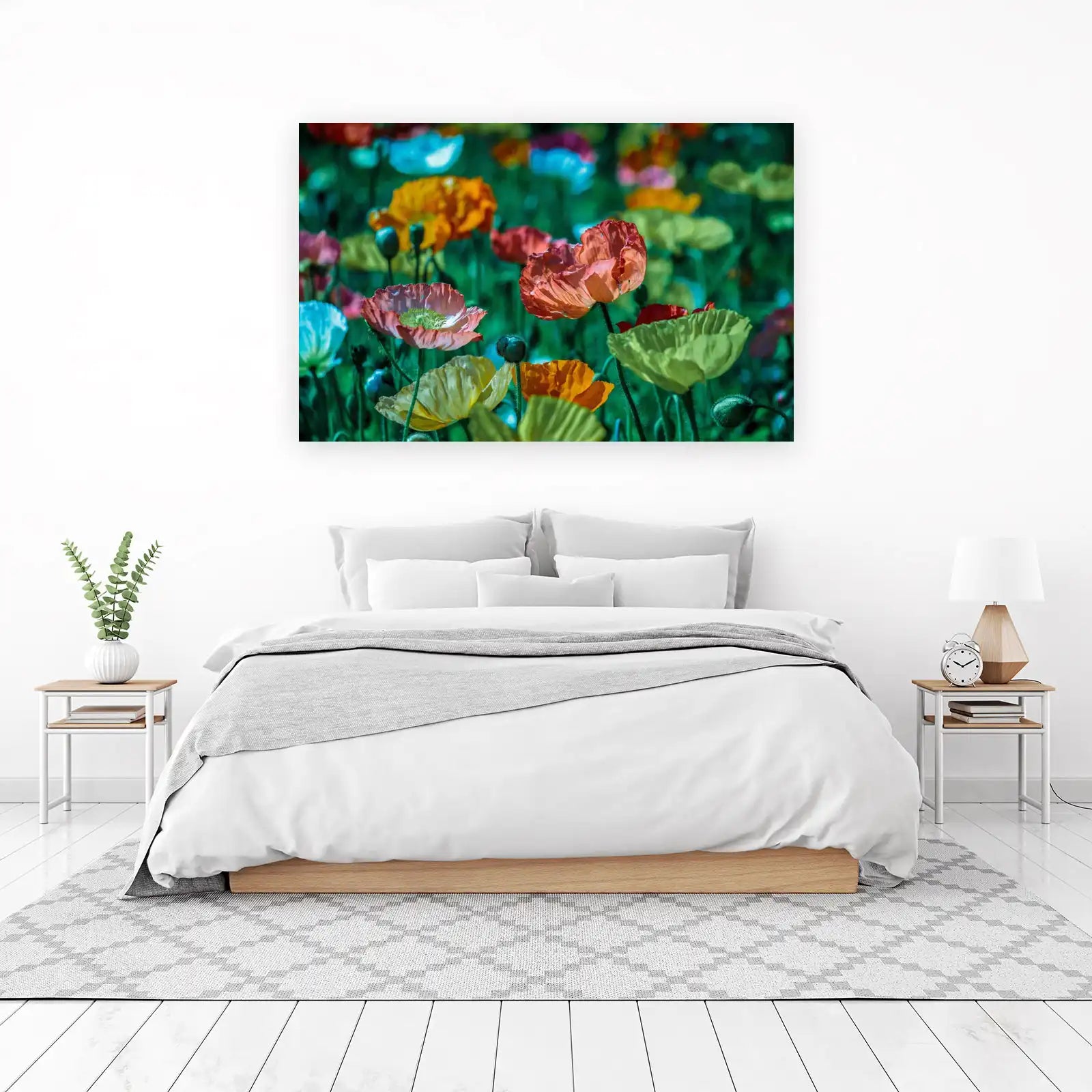 Vibrant Poppy Field Wall Art - Nature Art