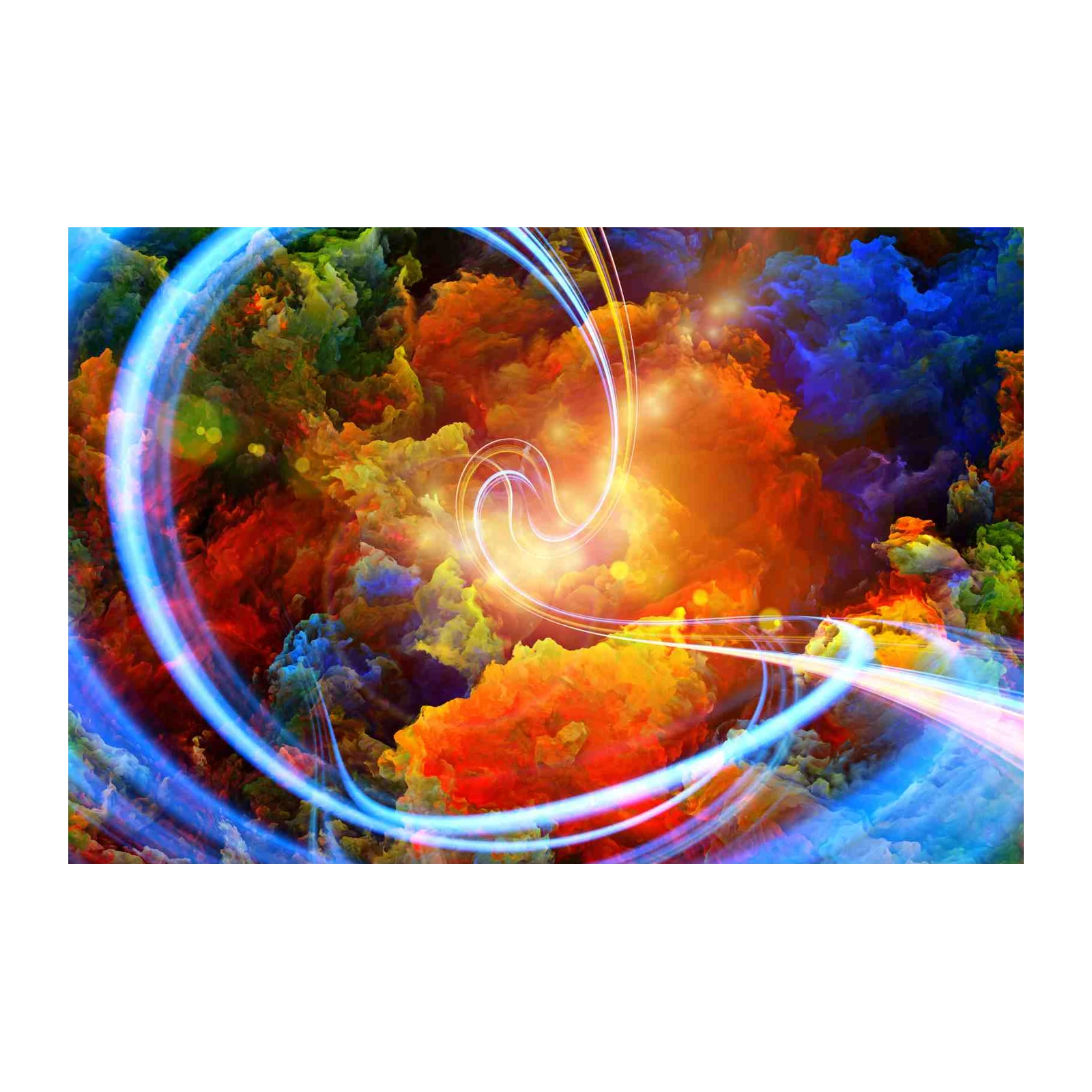 Vibrant Abstract Swirls Wall Art